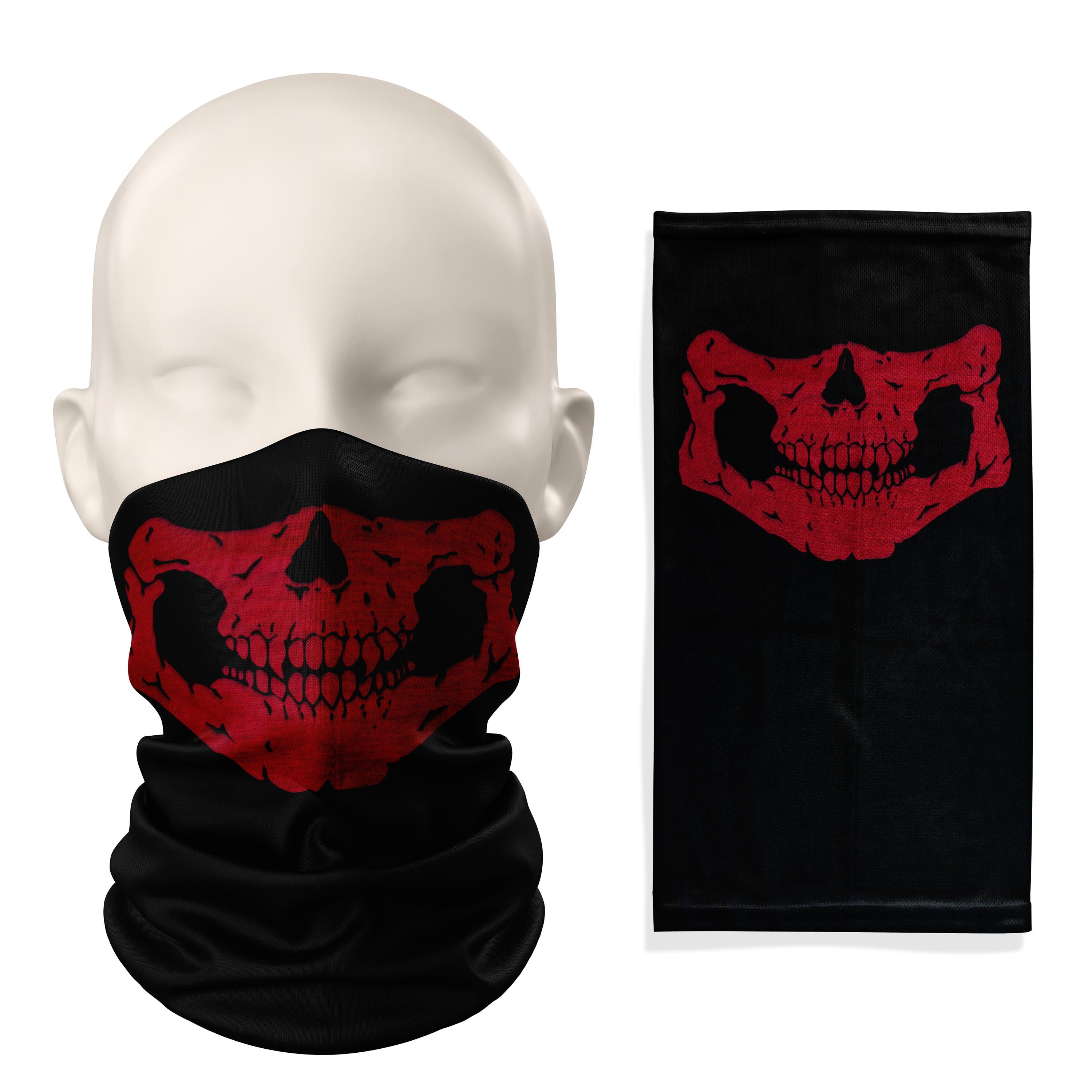 Skull Red Snood– Breathable Mask Neck Gaiter Face Covering