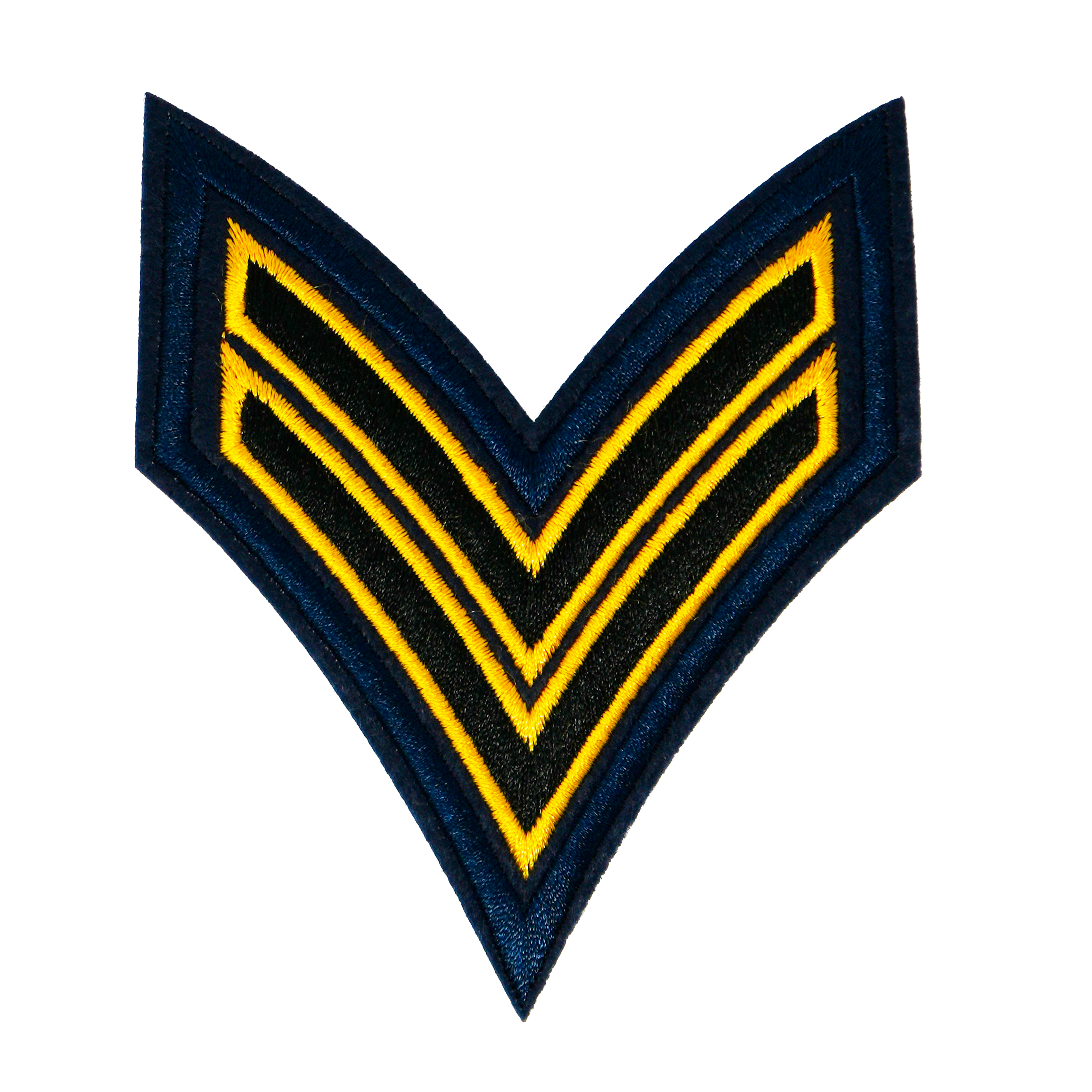 Corporal Military Rank Insignia Iron On Patch (8 x 10cm)