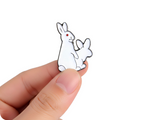 X Rated Rabbit Pin Badge