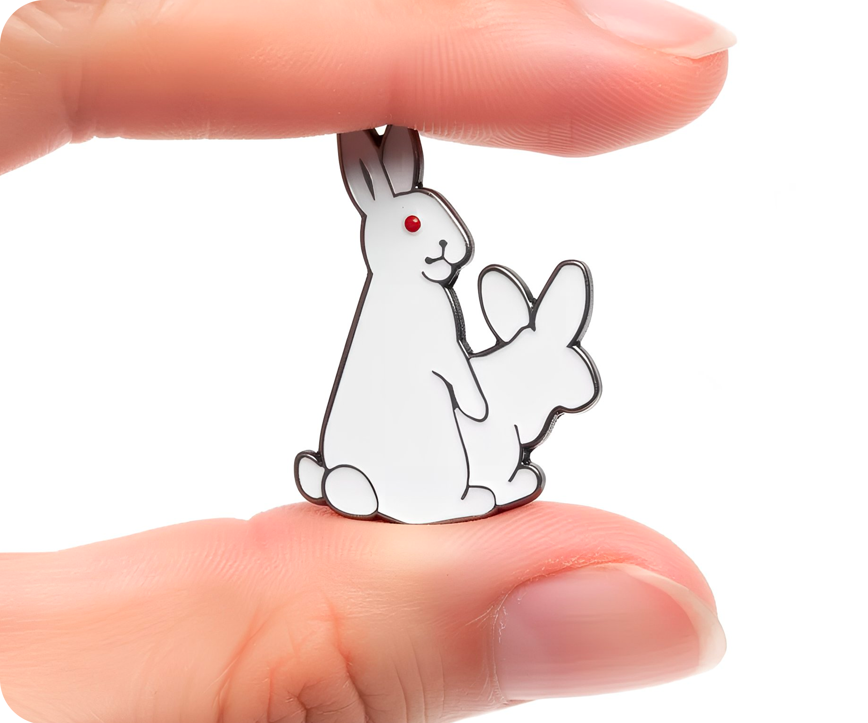 X Rated Rabbit Pin Badge