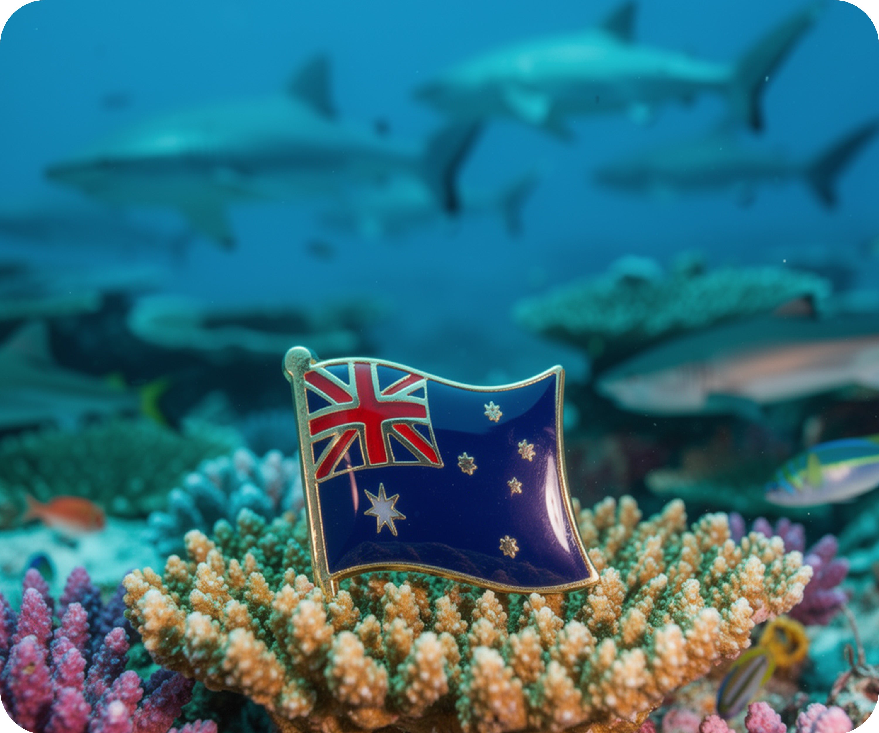 Australia Flag Pin Badge Secondary image