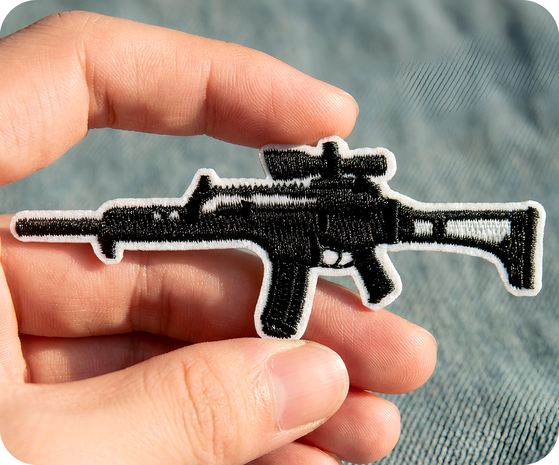 Heckler & Koch G36 Rifle Gun Iron On Patch (8.9 x 3cm)