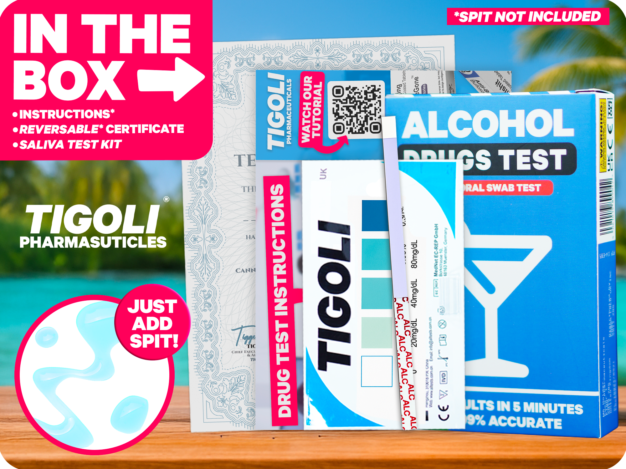 Alcohol Drug Test Kit – Rapid Saliva – Fun Gag Gift & Home Test Kit