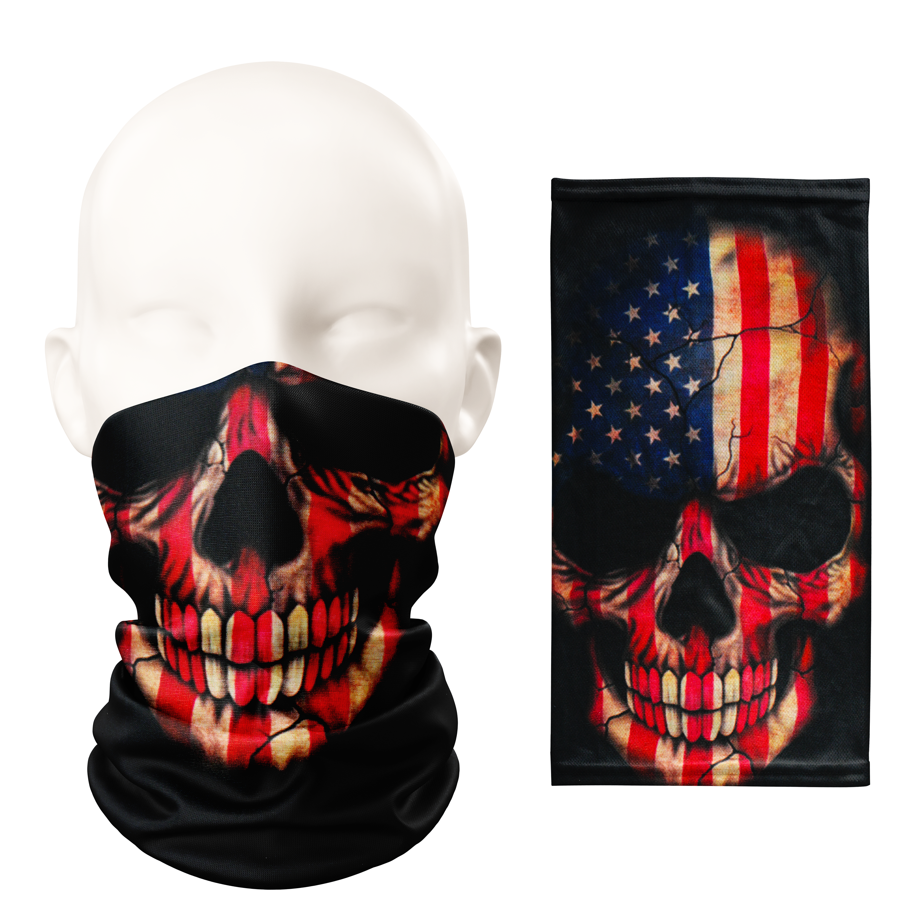 United States Skull America Snood  – Breathable Mask Neck Gaiter Face Covering