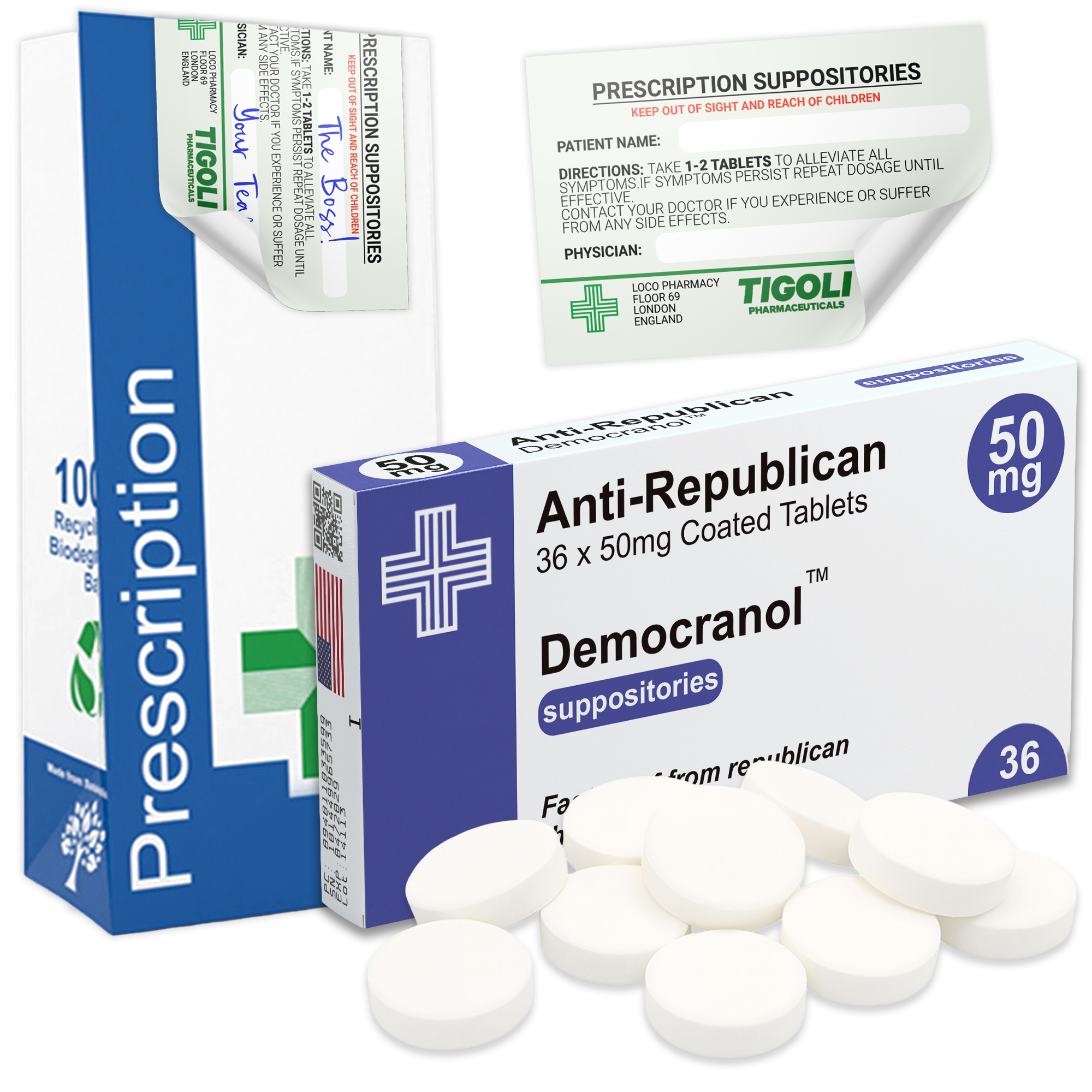 Caramelos de broma con receta médica anti-coños, 36 g | Veganos y vegetarianos