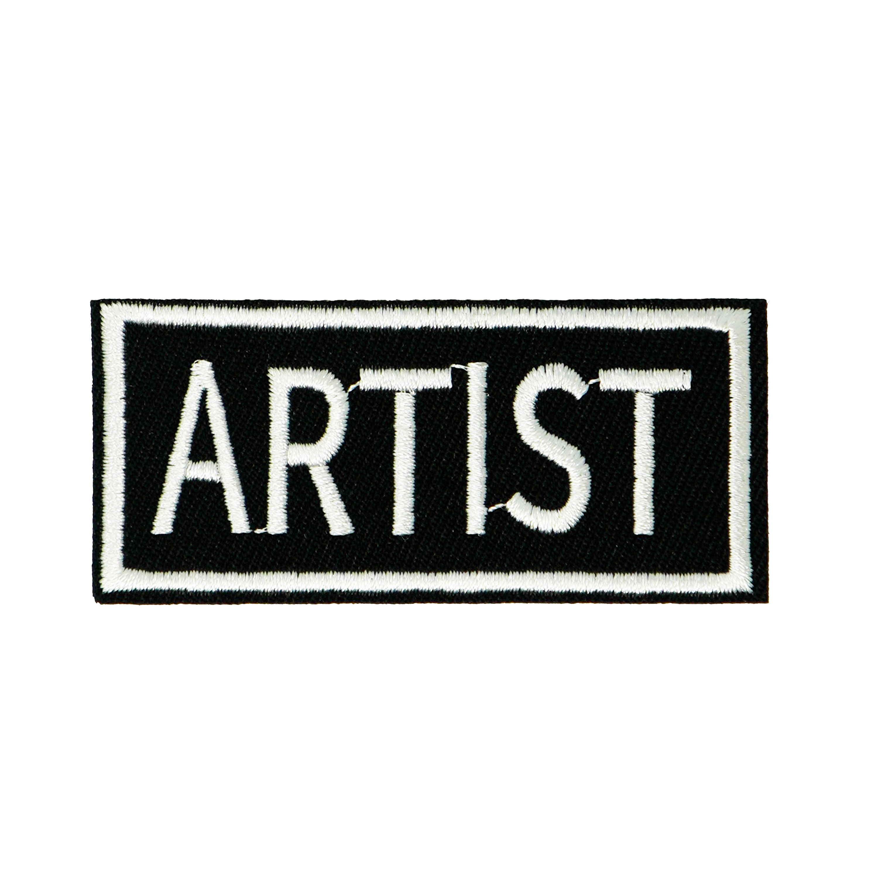 Artist Black Iron On Patch (7.5 x 3cm)