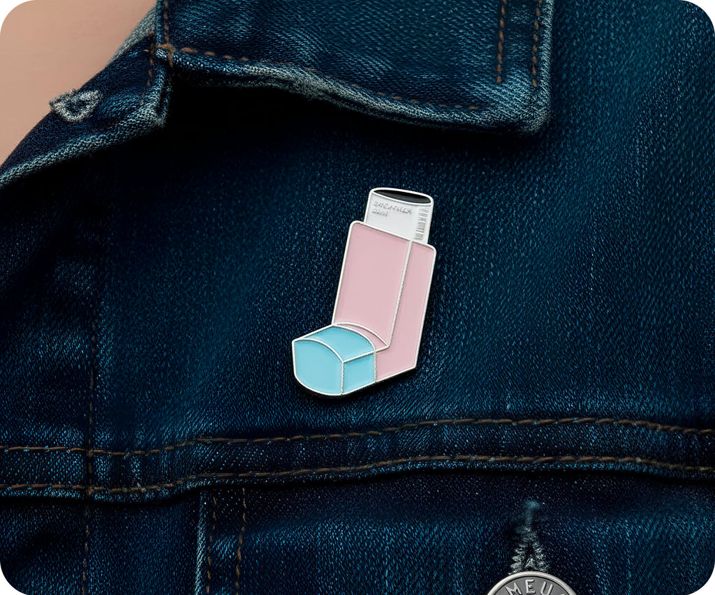 Asthma Inhaler Pin Badge