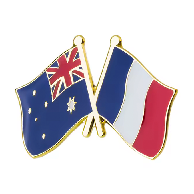 Australia & France Friendship Pin Badge