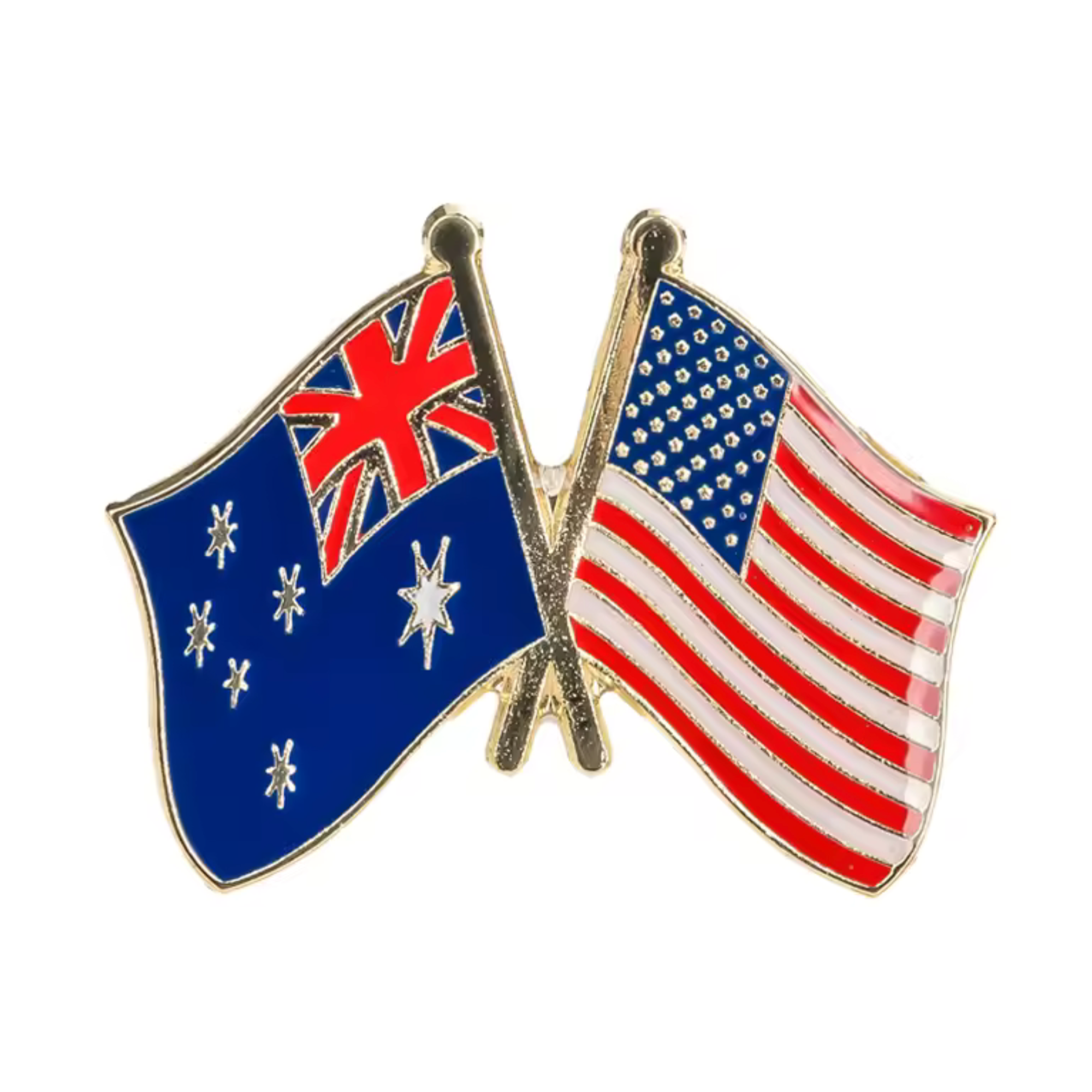 United States USA & Australia Friendship Pin Badge Main image
