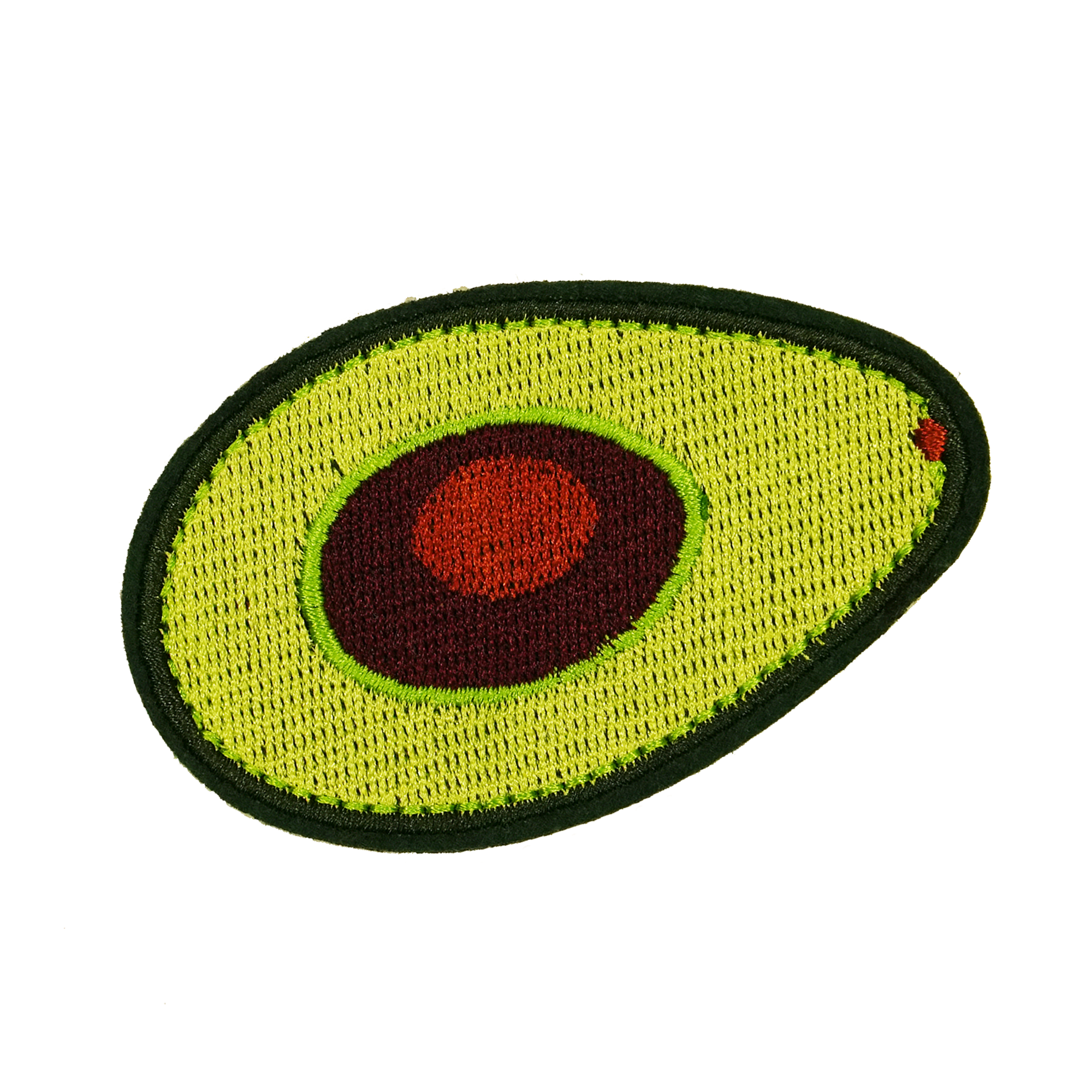 Split Avocado Embroidery Patch (7.5 x 5cm)