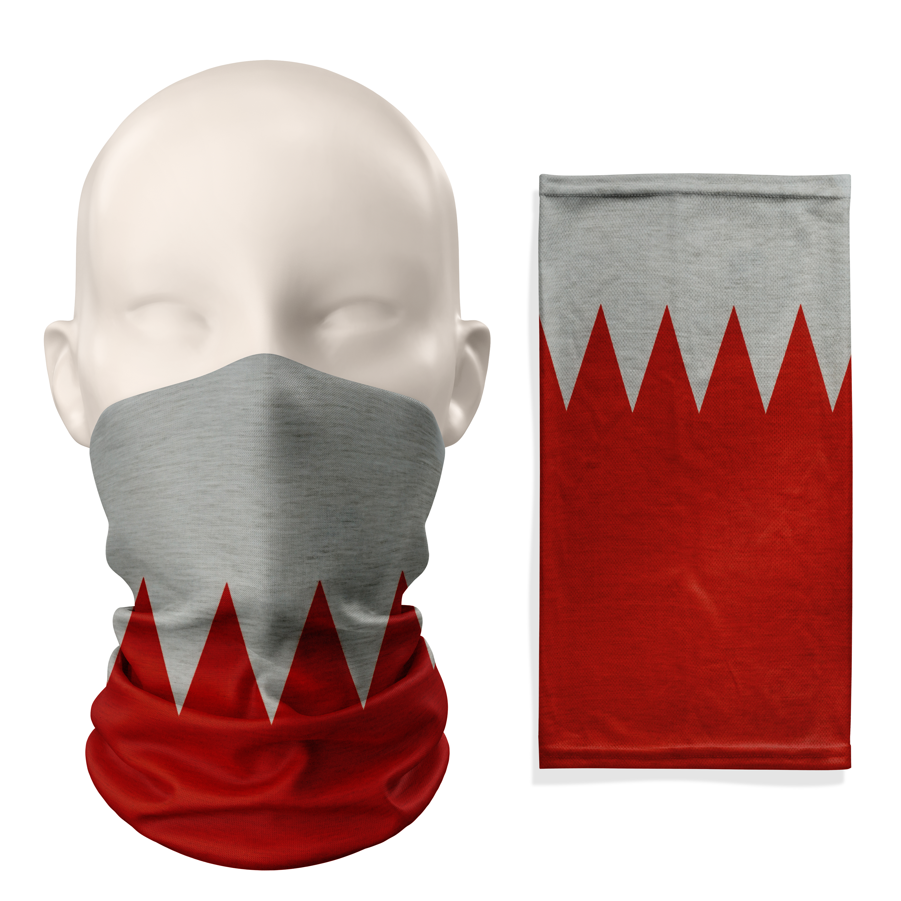 Bahrain Flag Snood  – Breathable Mask Neck Gaiter Face Covering