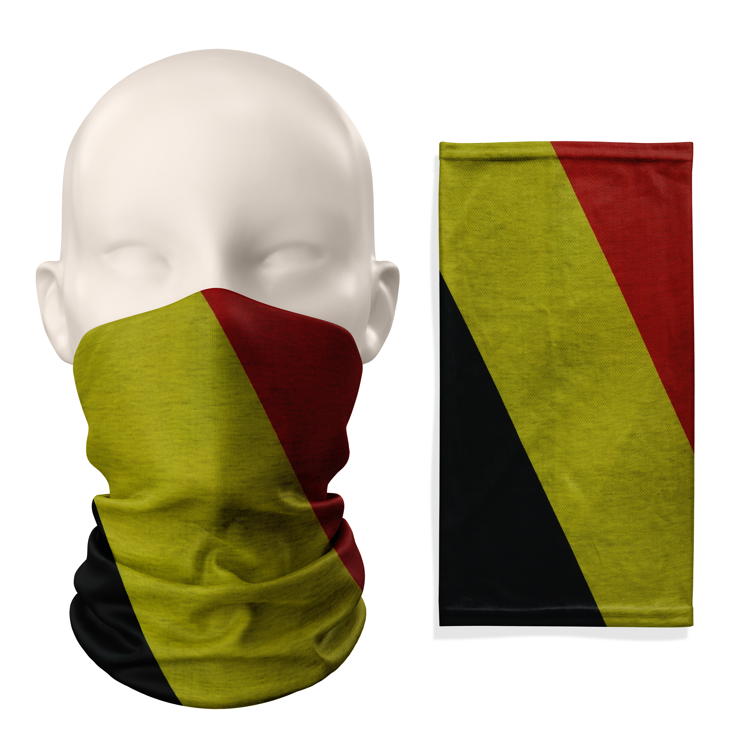 Belgium Flag Snood  – Breathable Mask Neck Gaiter Face Covering