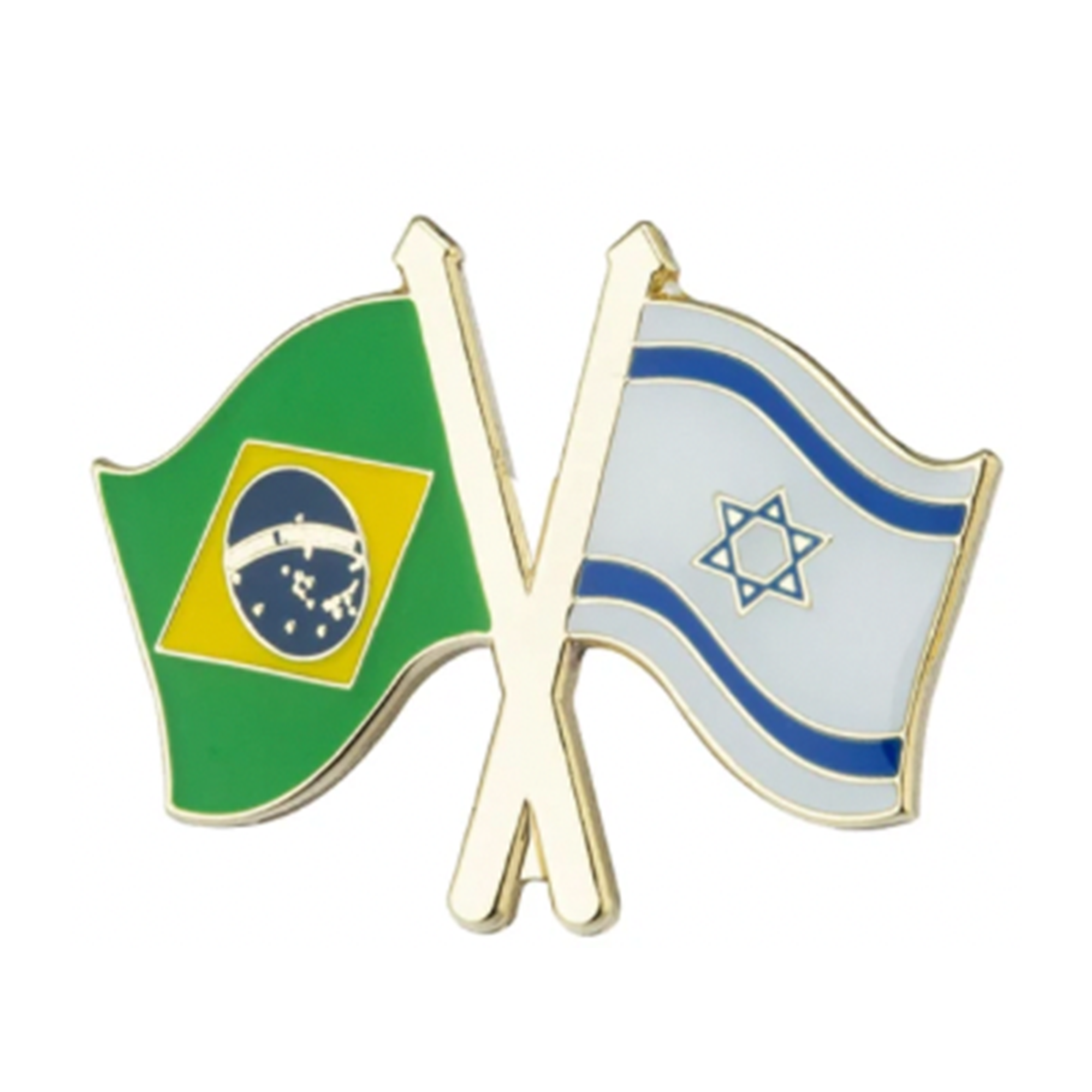 Brazil & Israel Friendship Pin Badge Main image