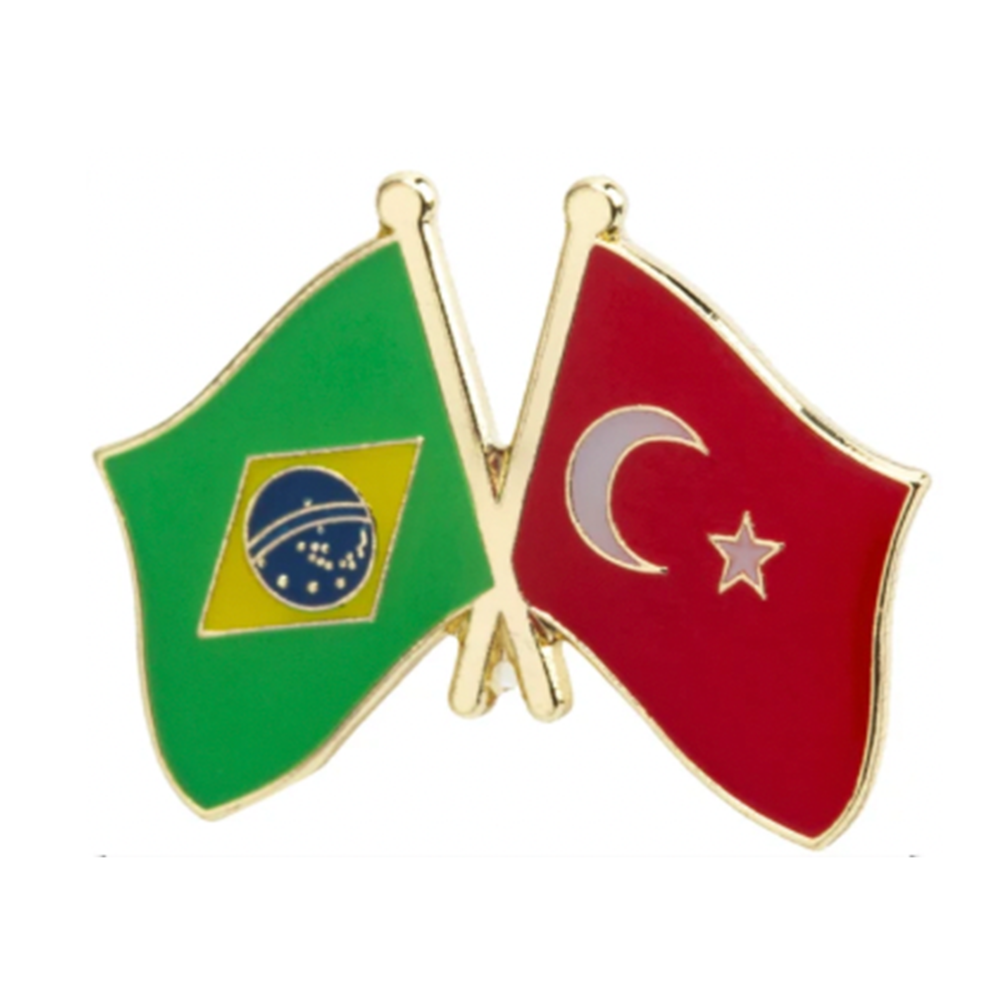 Brazil & Turkey Friendship Pin Badge