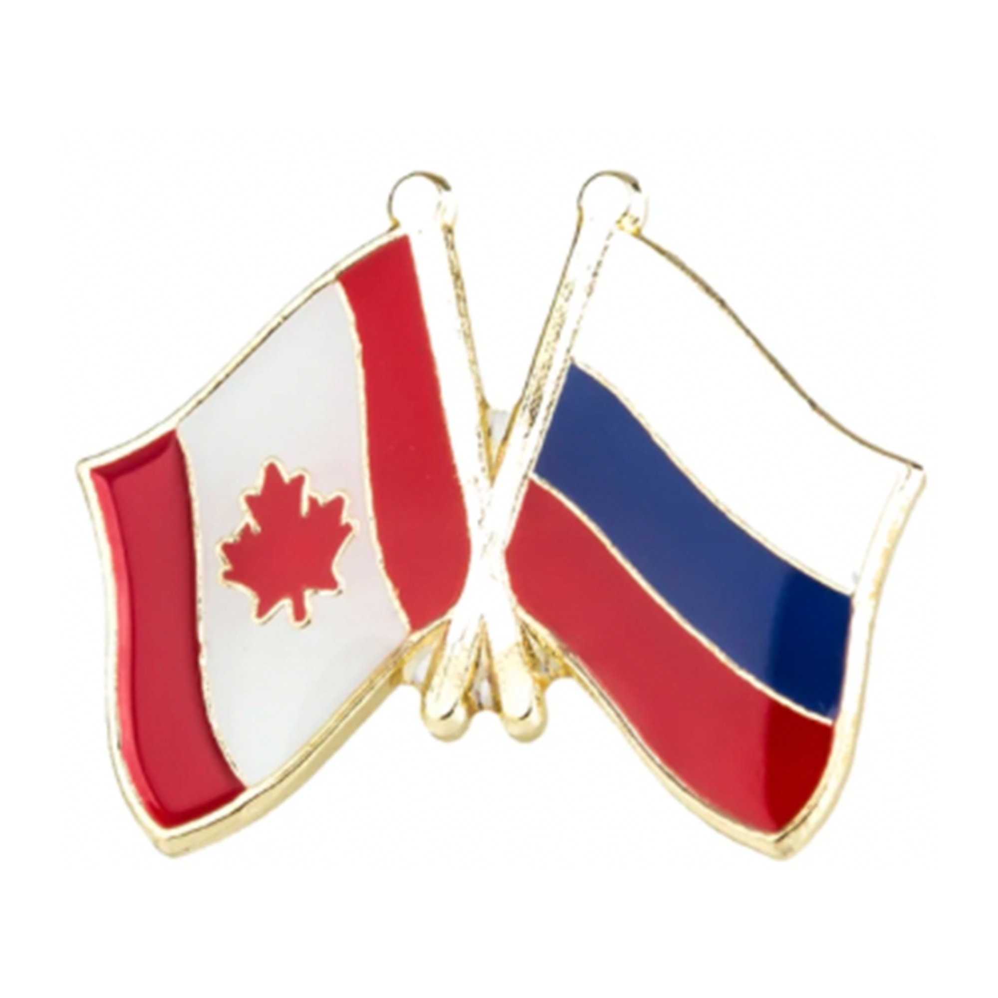 Canada & Russia Friendship Pin Badge Main image