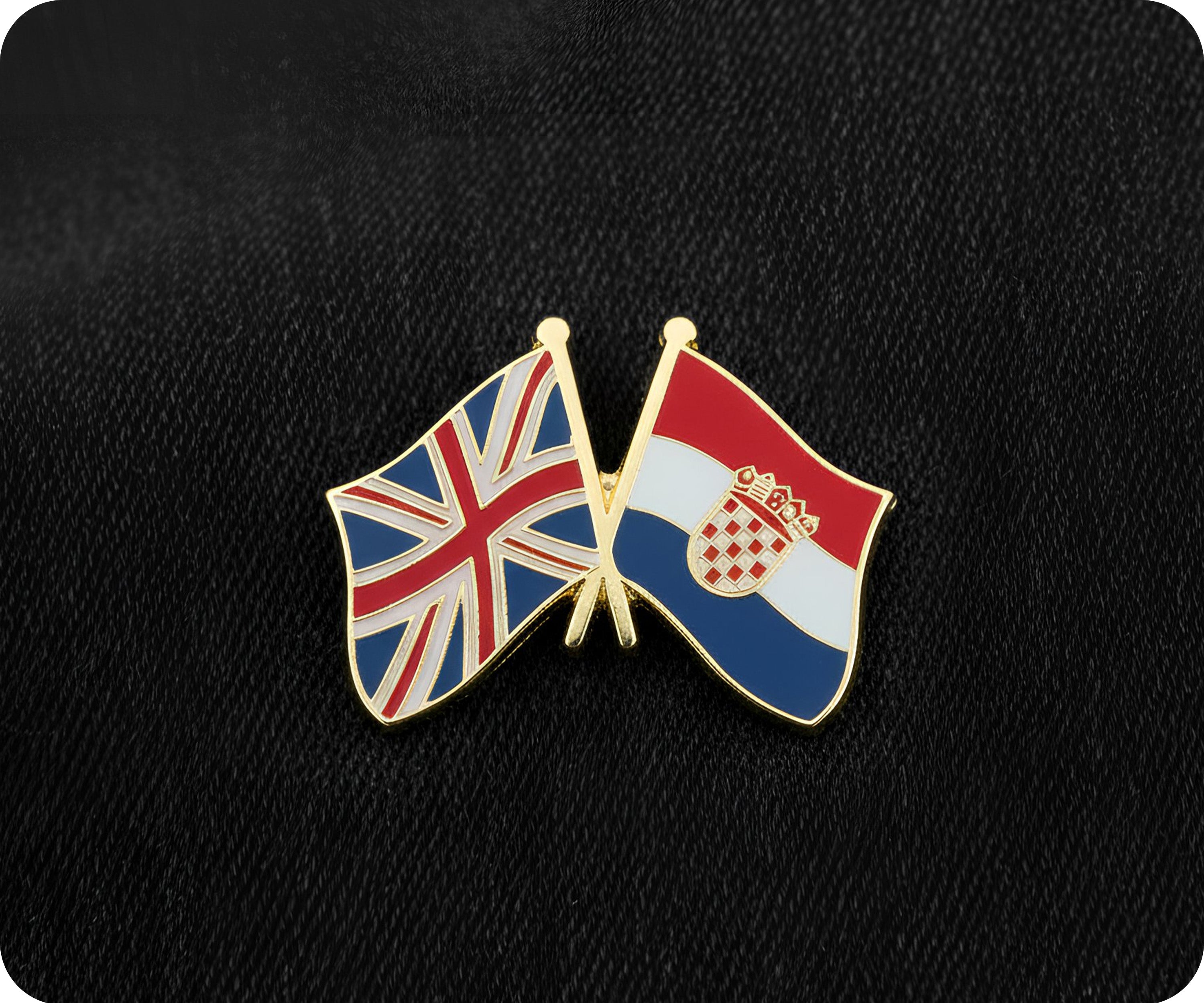 United Kingdom UK & Croatia Friendship Pin Badge
