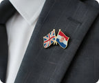 United Kingdom UK & Croatia Friendship Pin Badge