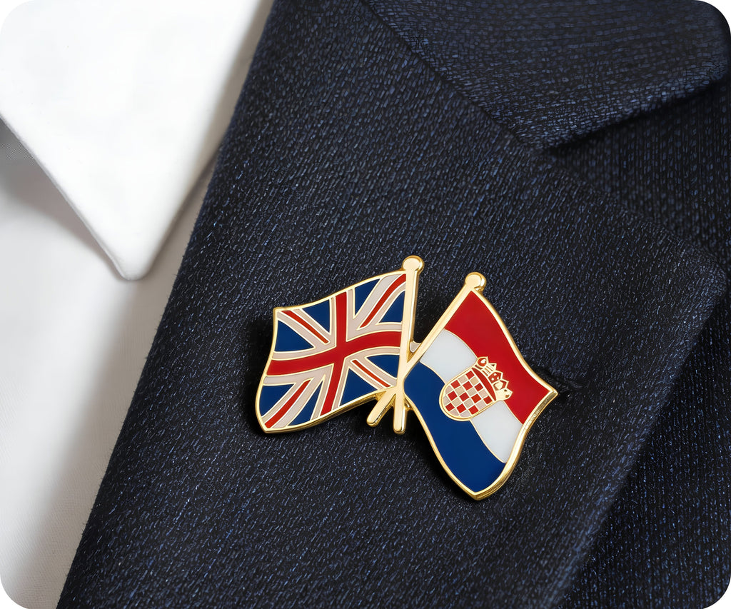 United Kingdom UK & Croatia Friendship Pin Badge