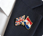 United Kingdom UK & Croatia Friendship Pin Badge