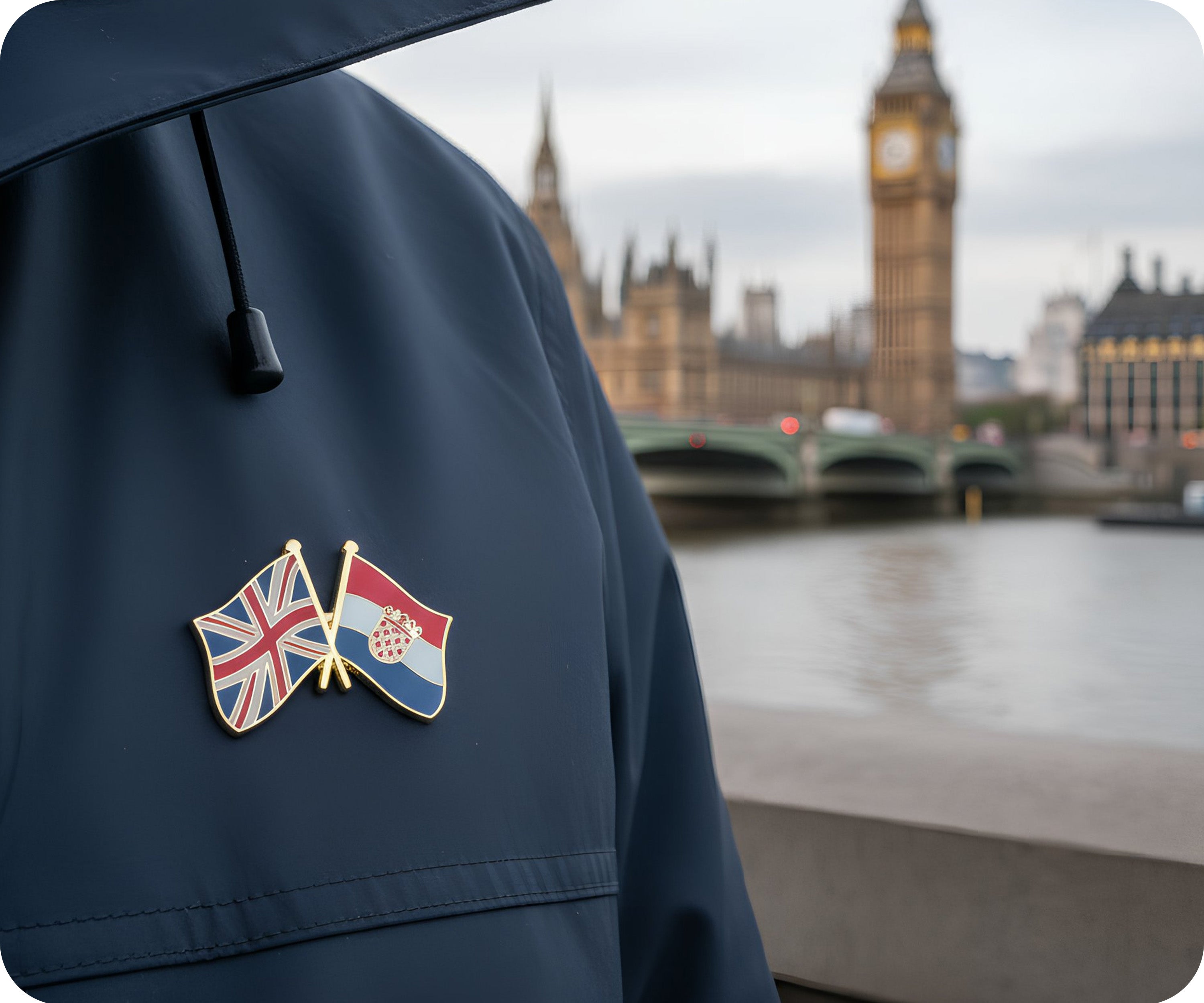 United Kingdom UK & Croatia Friendship Pin Badge