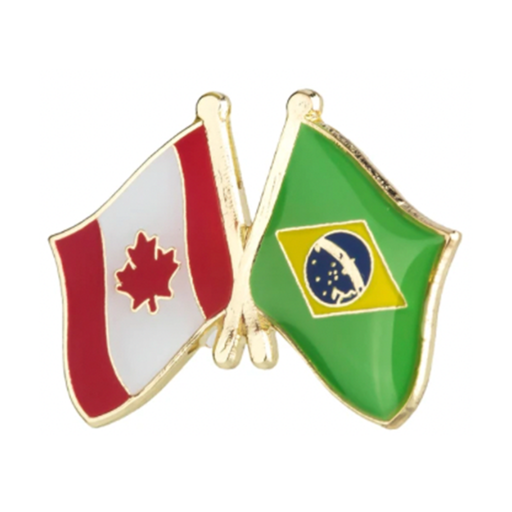 Brazil & Canada Friendship Pin Badge