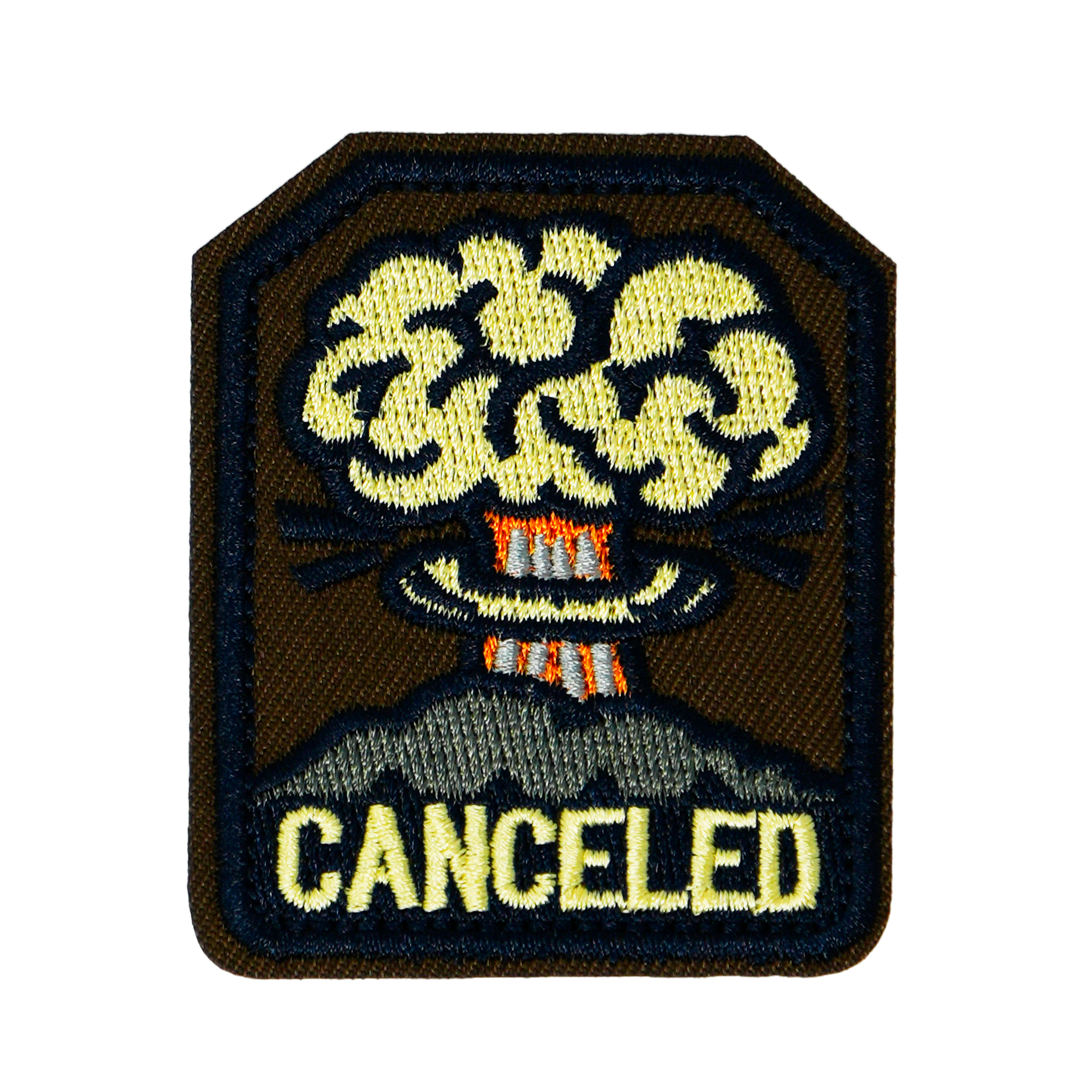 Canceled Nuclear Explosion Fall Out Iron On Patch (5.6 x 6.8cm)