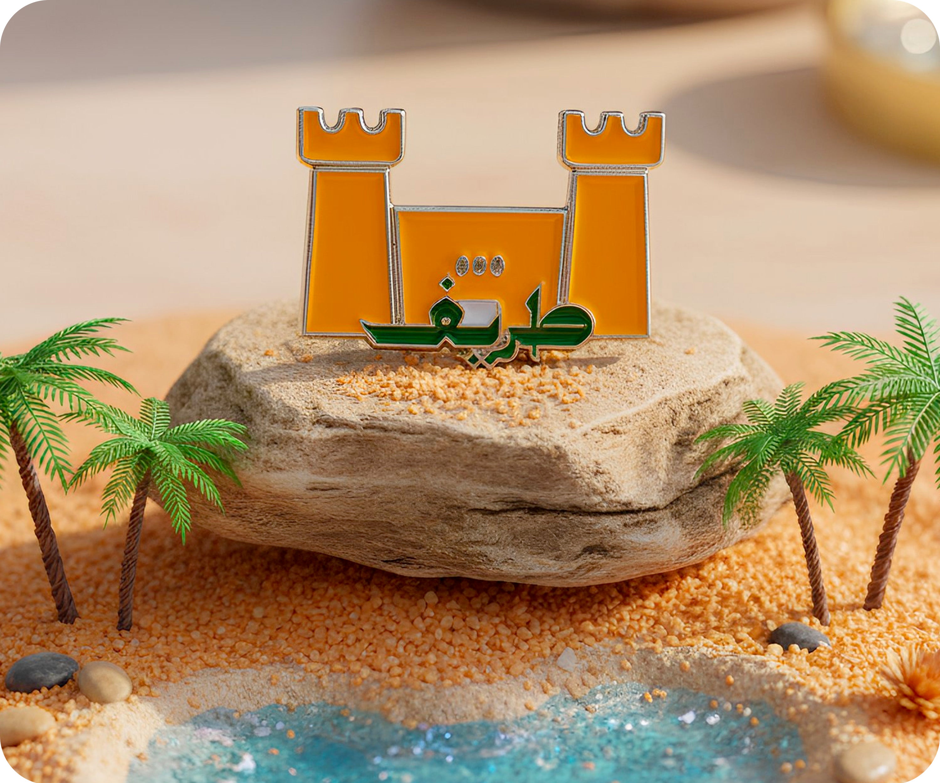 Saudi Arabian Castle Fort Pin Badge