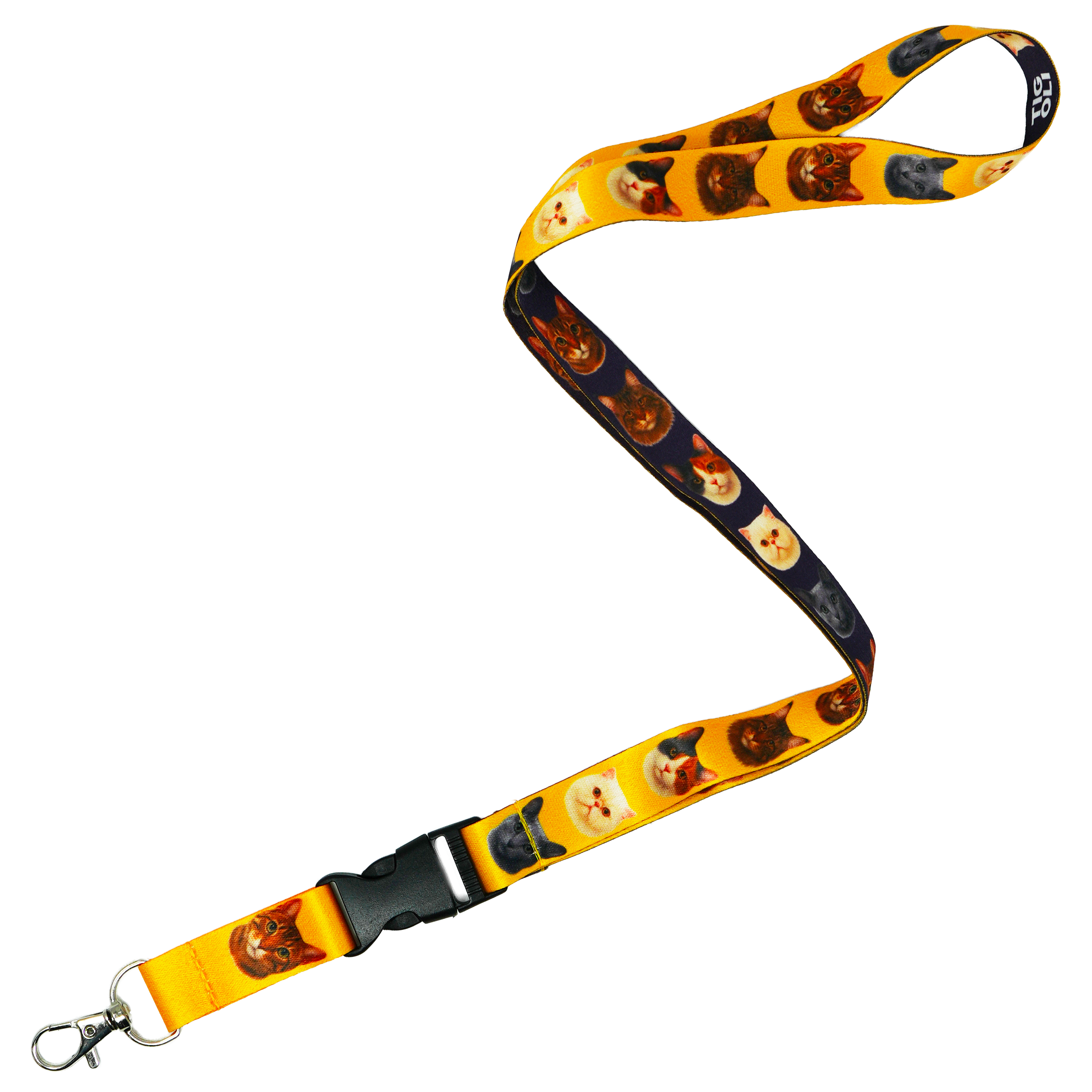 Cute Cats Lanyard – Adorable Cat Faces Double-Sided Print