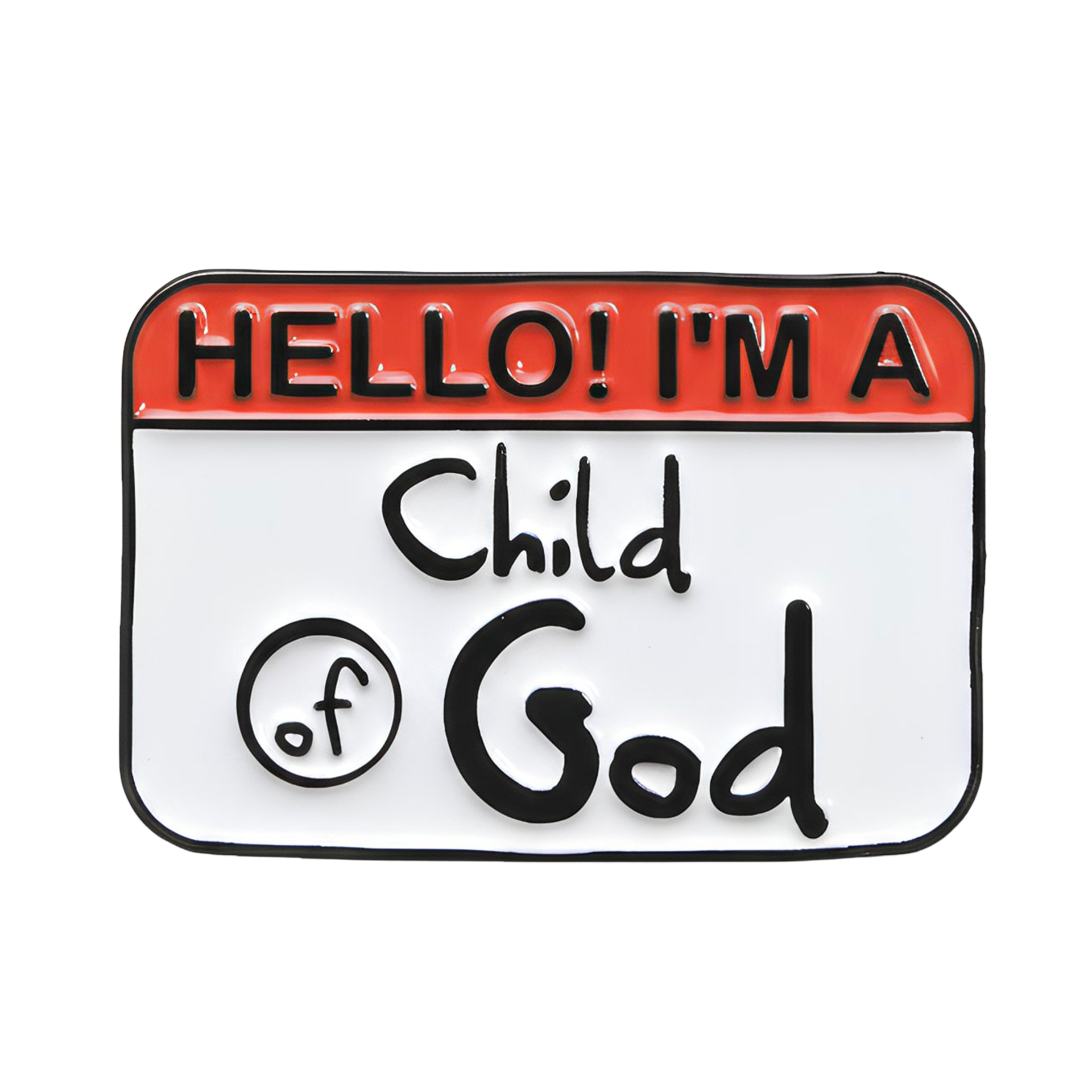 Hello I'm A Child Of God Christian Pin Badge Main image