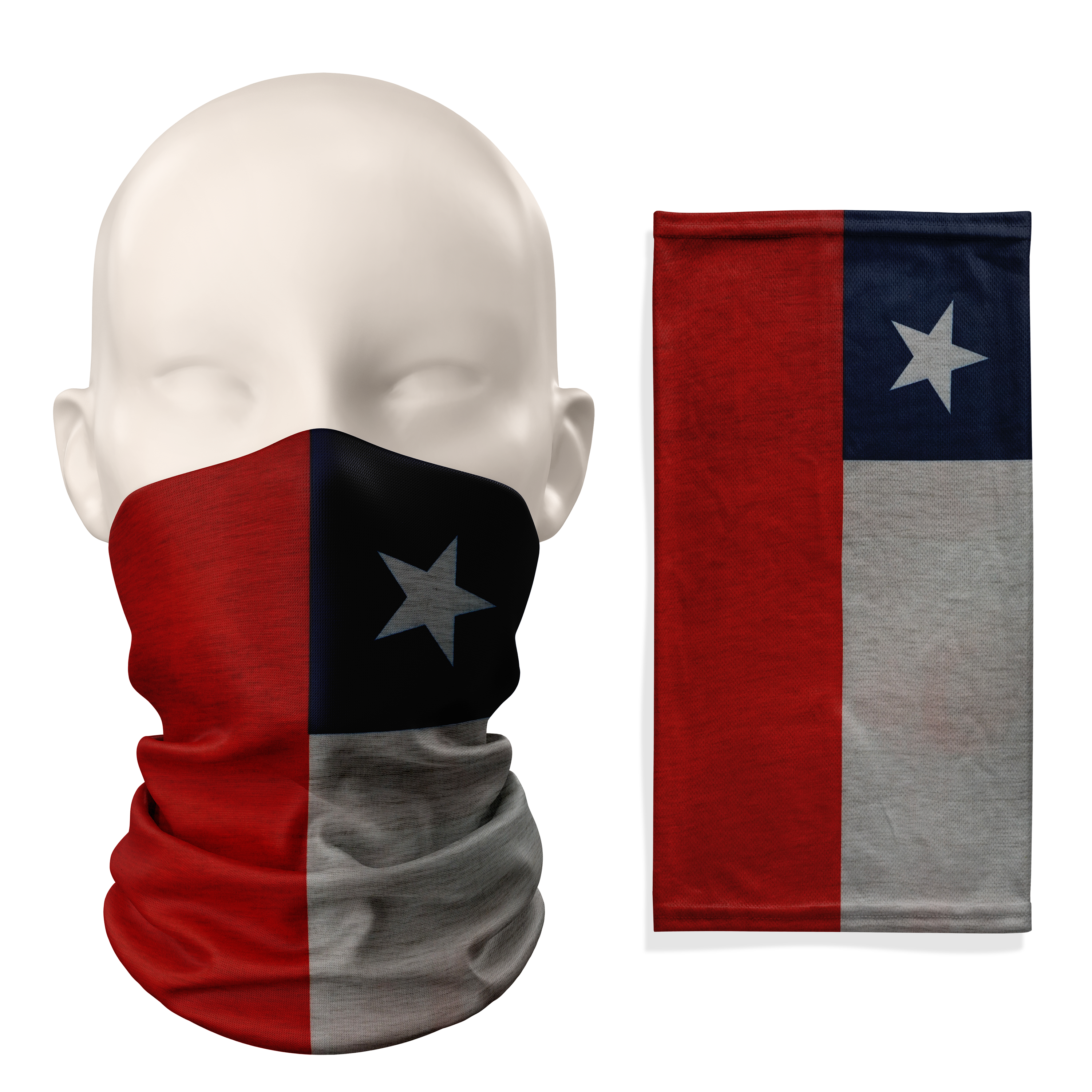 Chile Flag Snood  – Breathable Mask Neck Gaiter Face Covering