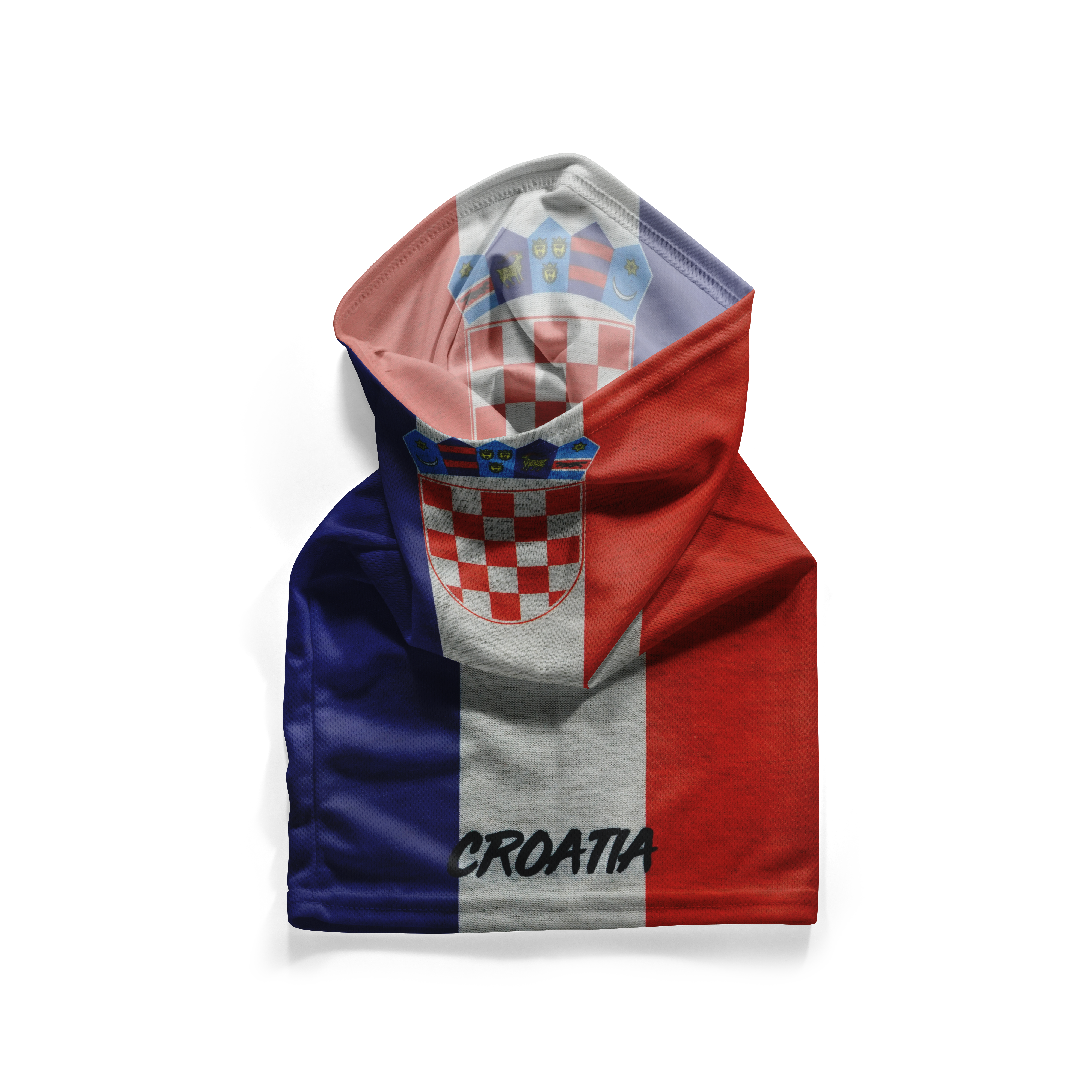 Croatia Flag Šahovnica & National Crest  – Breathable Mask Neck Gaiter Face Covering