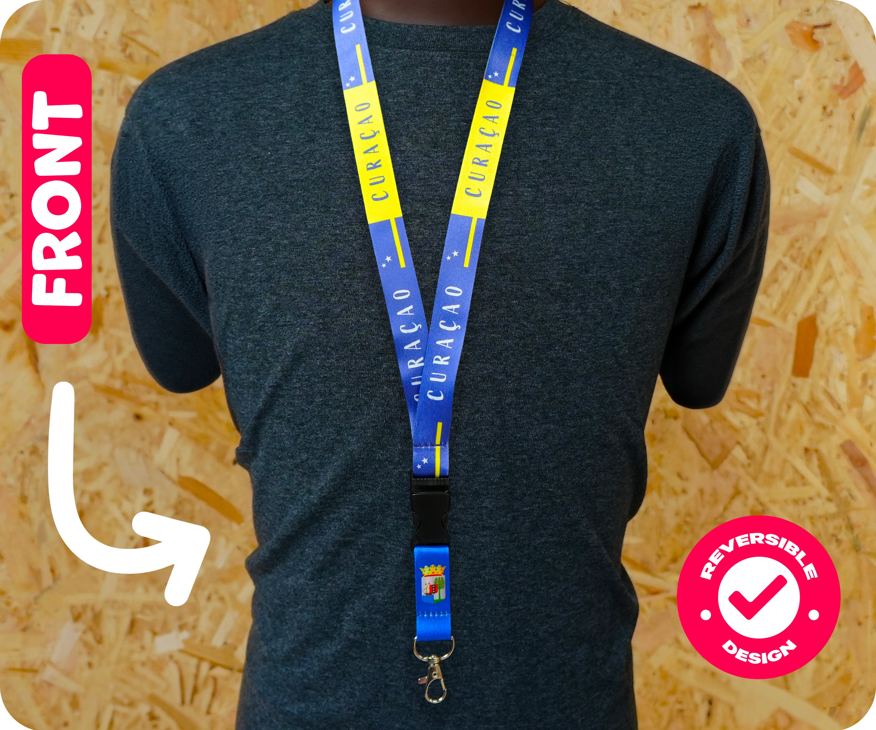 Curaçao National Flag Caribbean Island Lanyard Secondary image