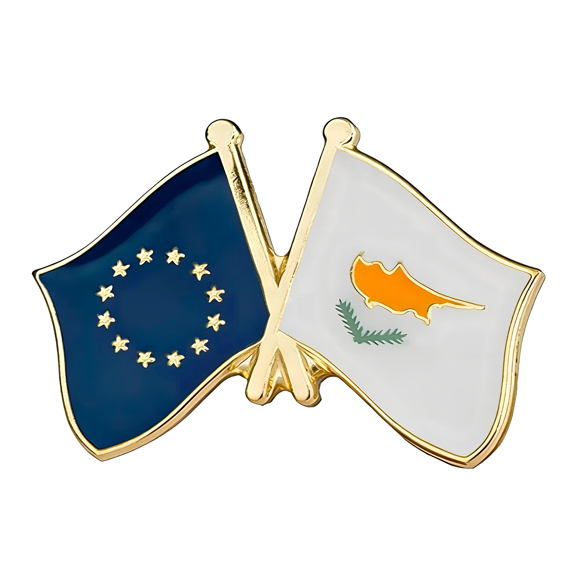 European Union & Cyprus EU Friendship Pin Badge Main image