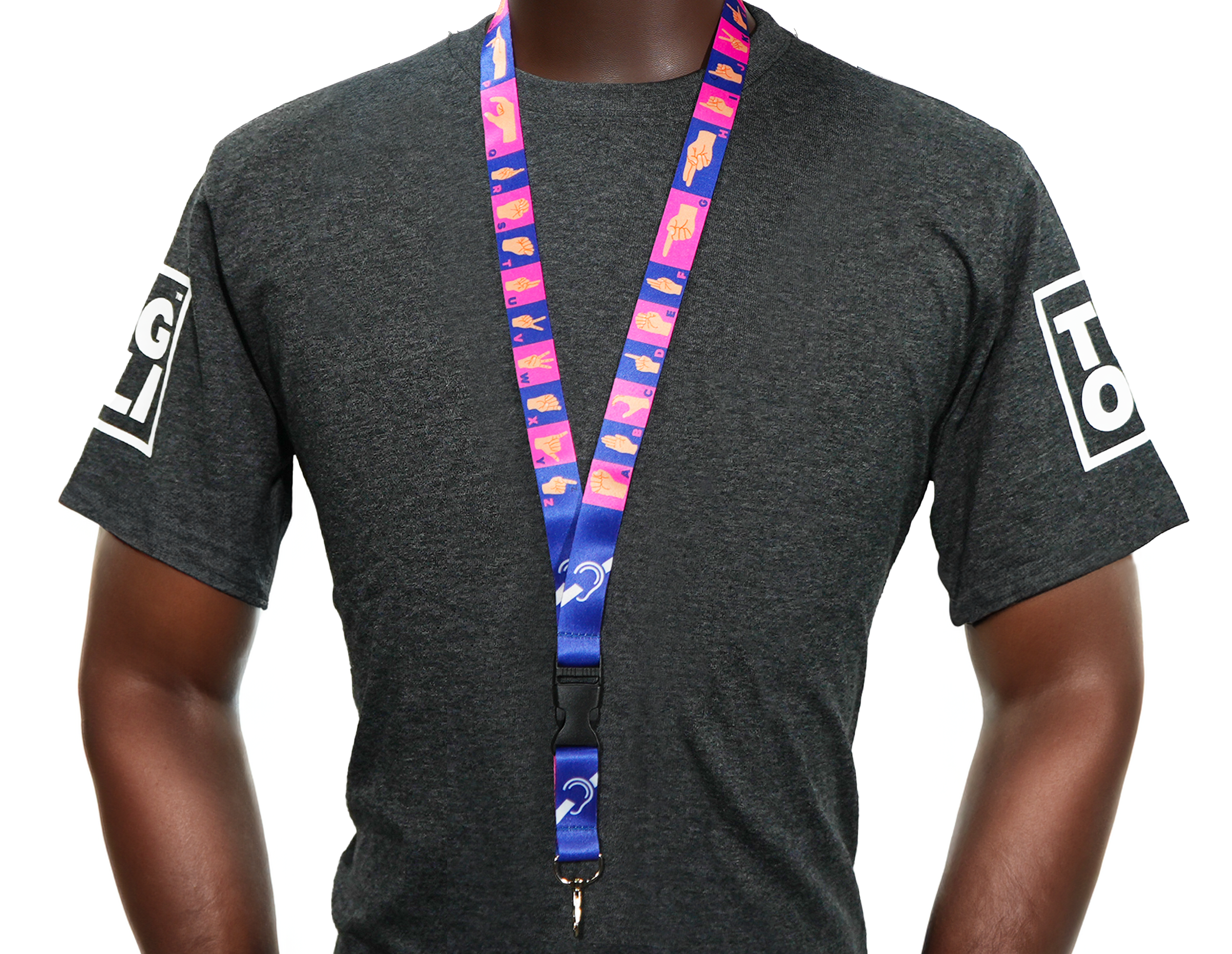 Deaf Awareness Hard Of Hearing Sign Language Symbol Lanyard