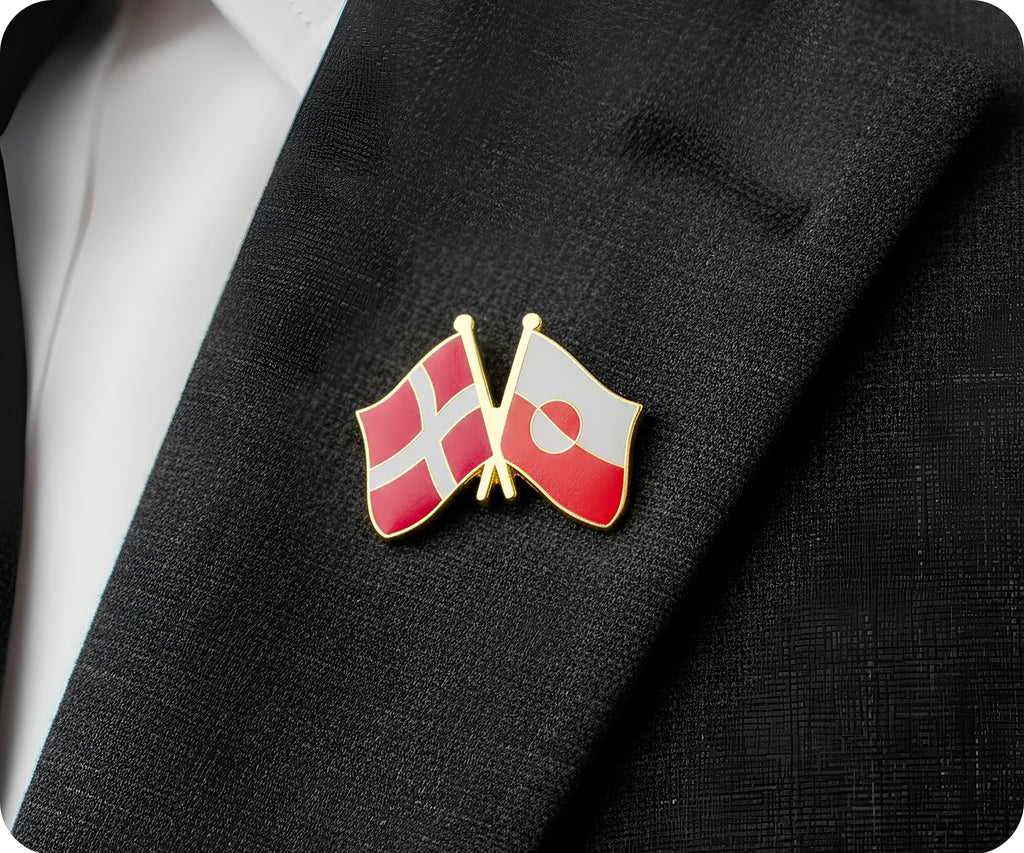 Denmark & Greenland Friendship Pin Badge