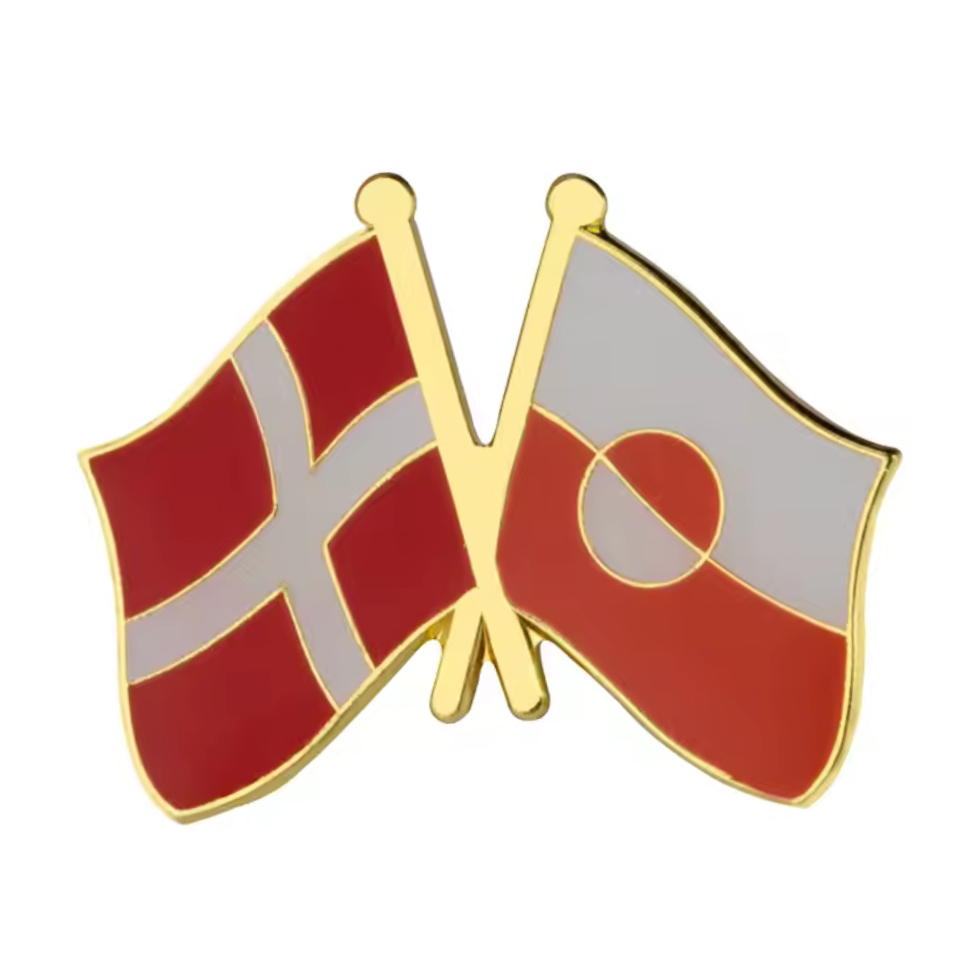 Denmark & Greenland Friendship Pin Badge Main image