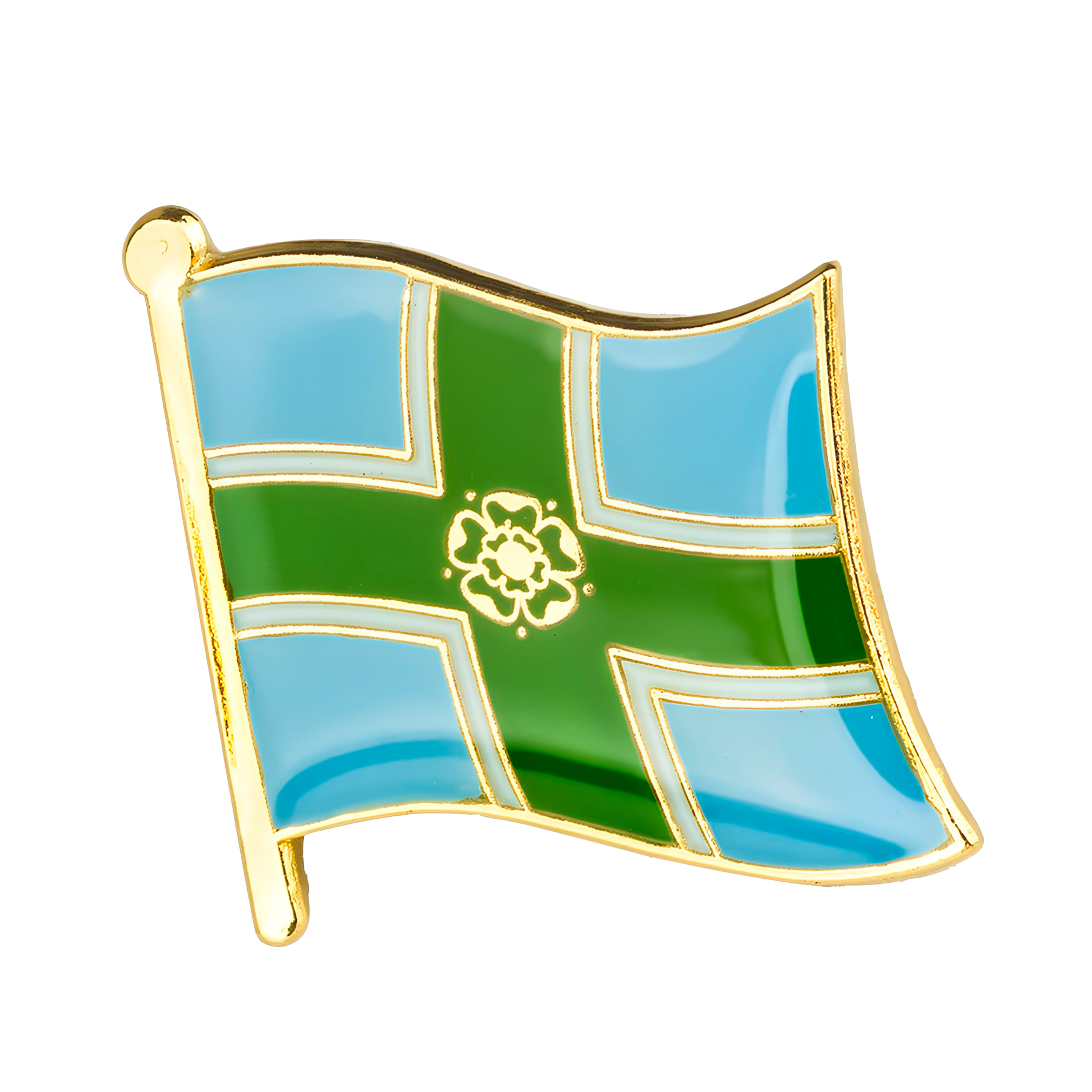 Derbyshire Regional English County Flag Pin Badge Main image