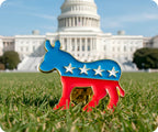 Democrat Donkey Pin Badge