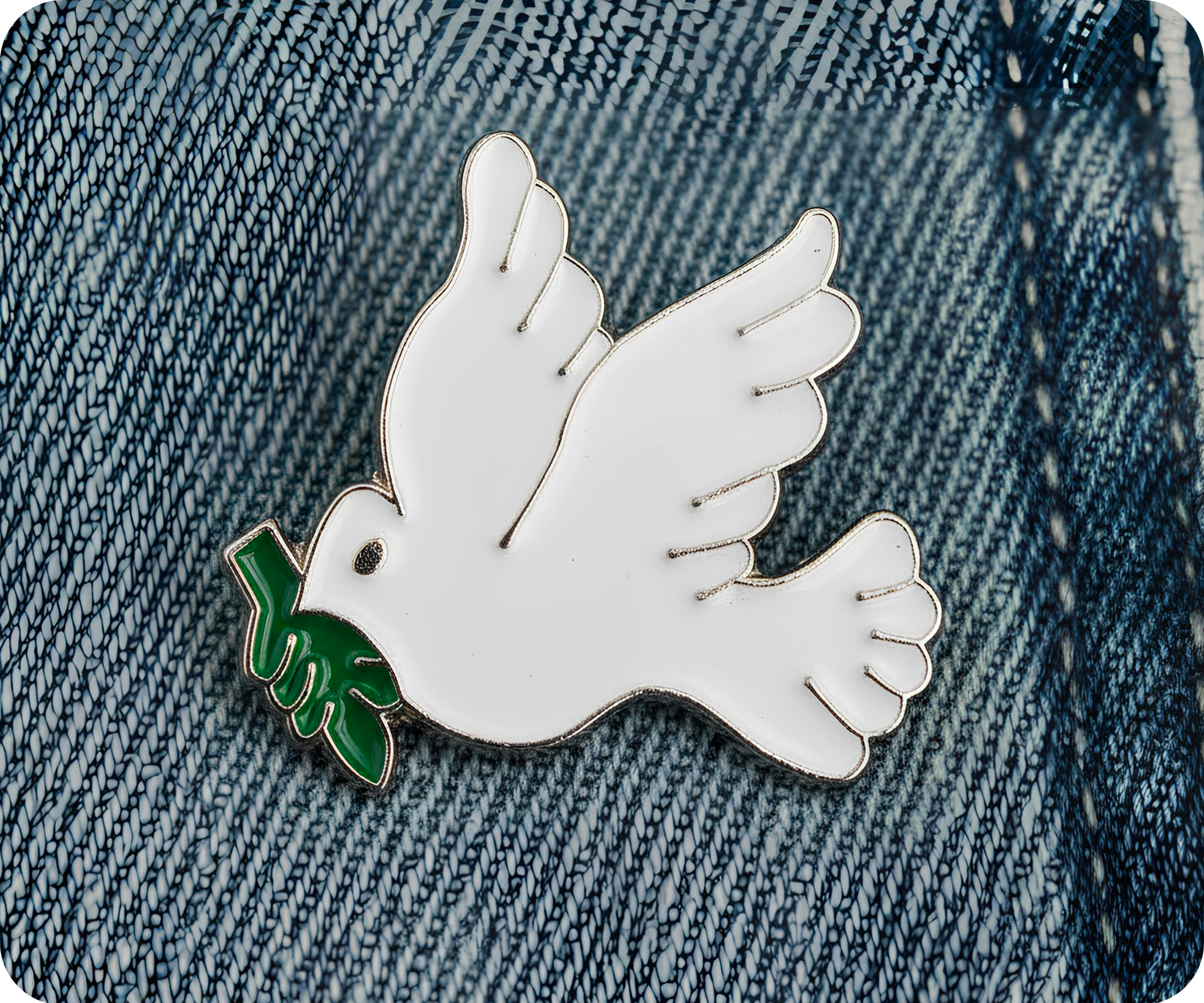 Peace Dove Pin Badge