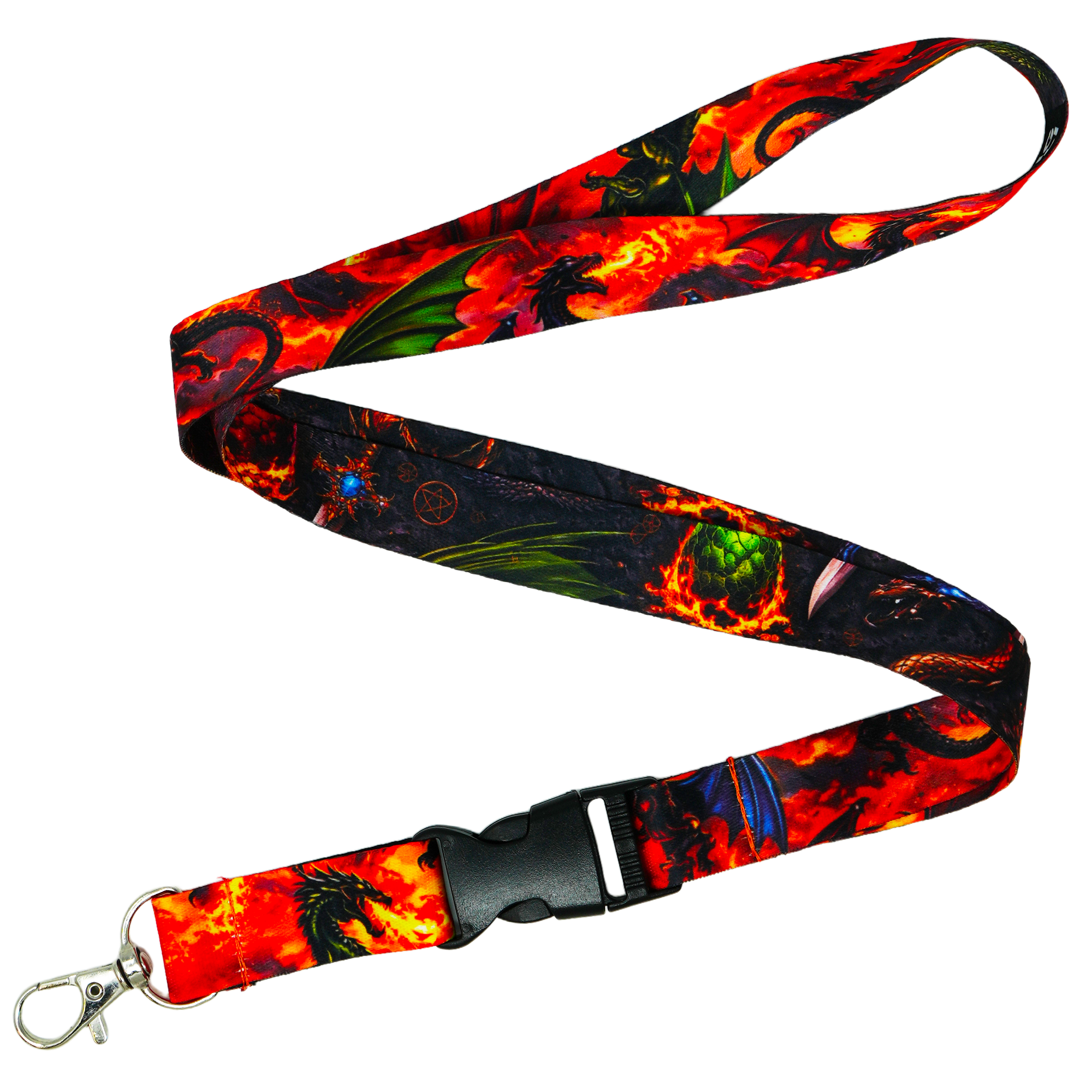Dragon Fire Fantasy Fiery Dragons Eggs Mythical Lanyard Main image