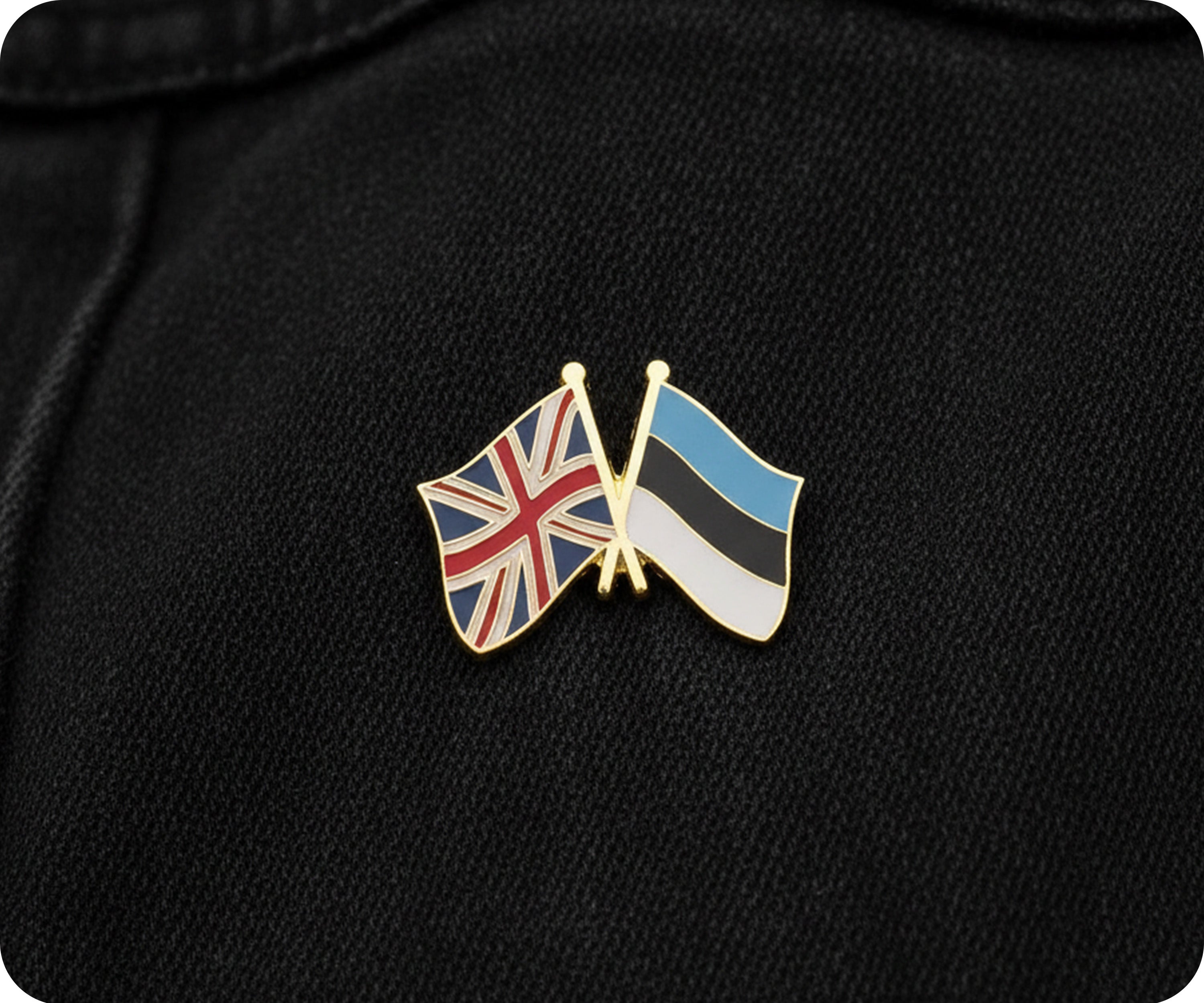 United Kingdom & Estonia Friendship Pin Badge