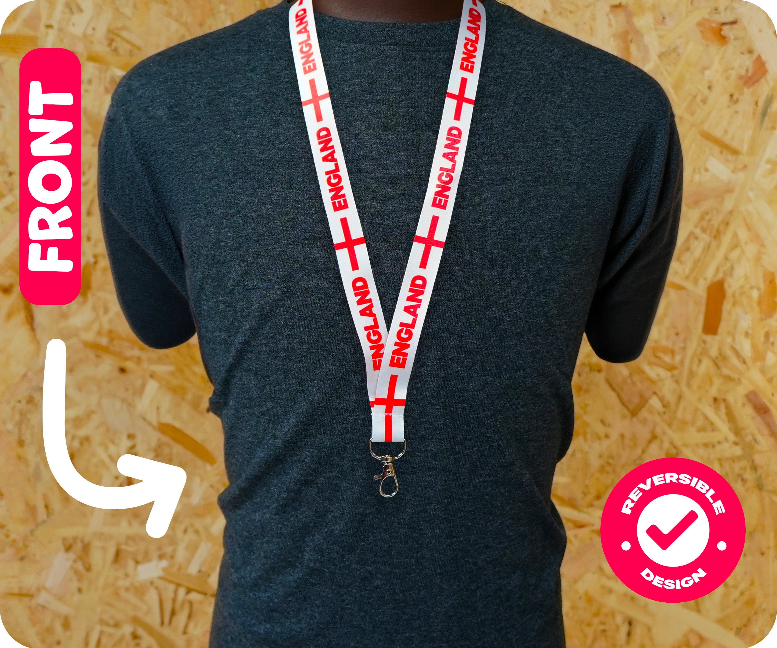 England National Flag St George Cross Lanyard Secondary image