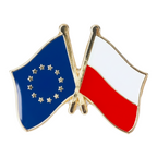 European Union & Poland EU Friendship Pin Badge