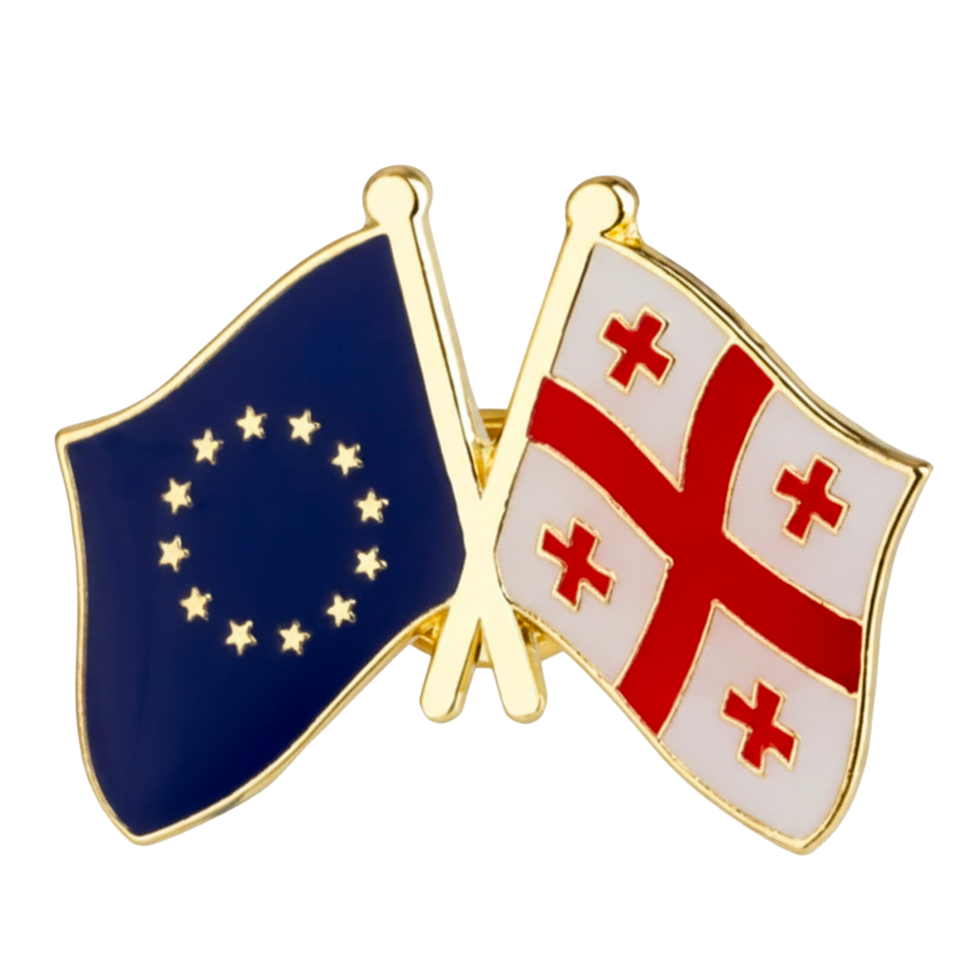 European Union & Georgia Friendship Pin Badge Main image
