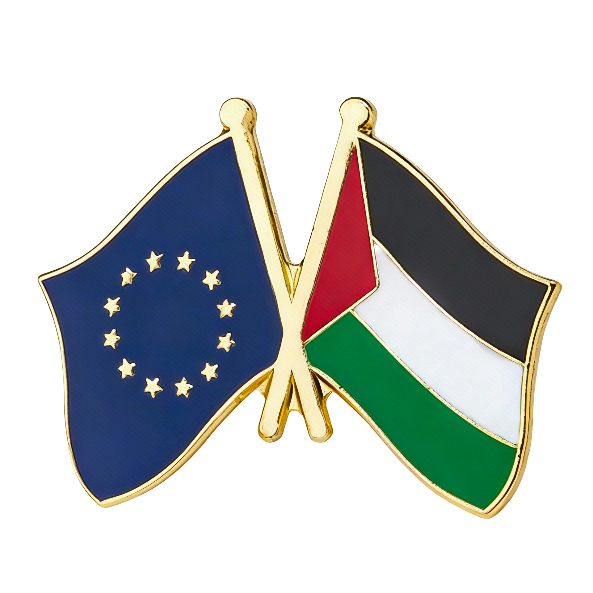 European Union & Palestine EU Friendship Pin Badge