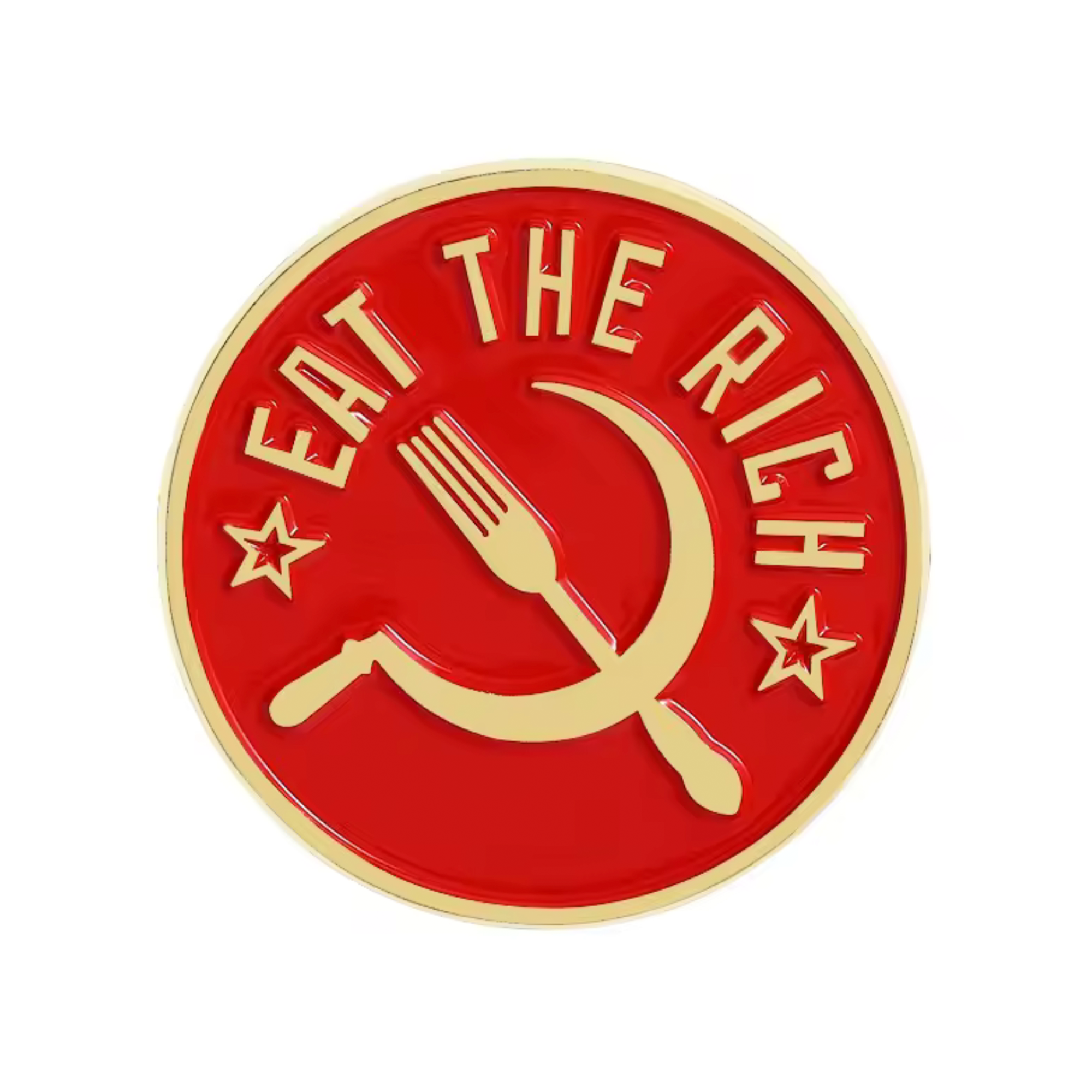 Eat The Rich USSR Soviet Pin Badge Main image