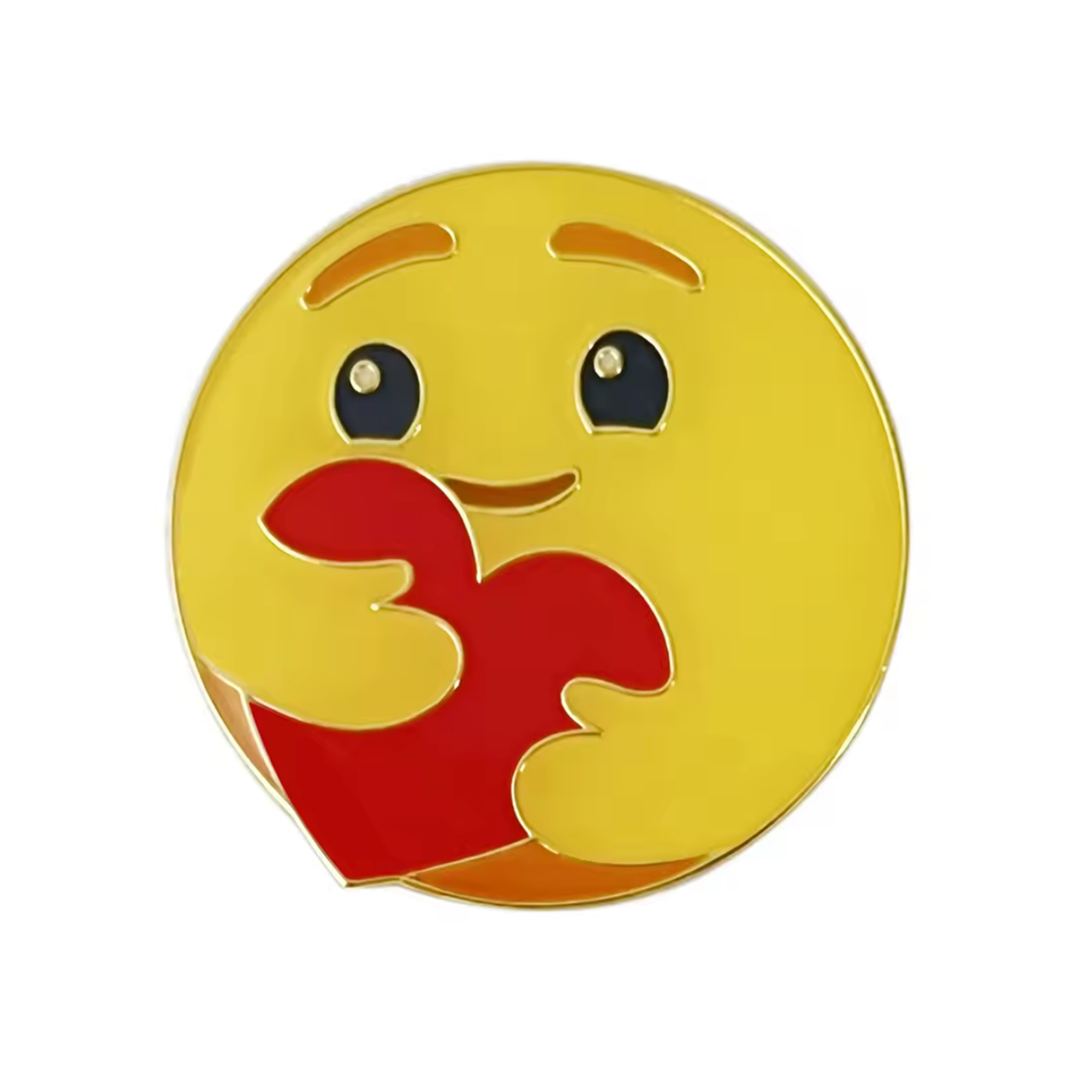 Emoji Face & Love Heart Pin Badge