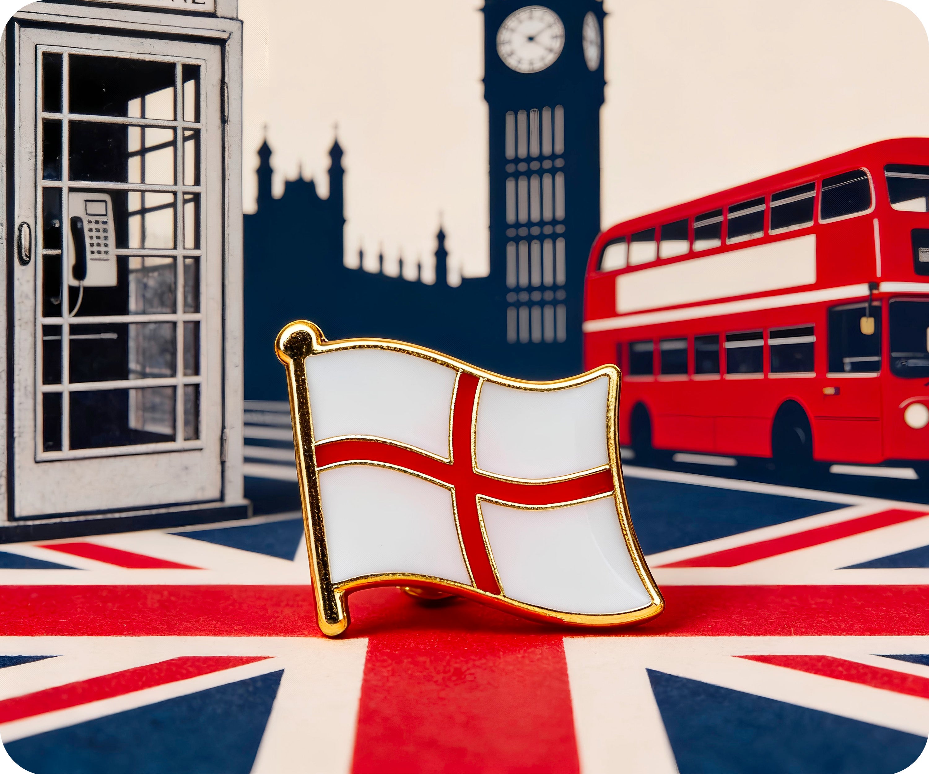 England St George Cross Flag Pin Badge
