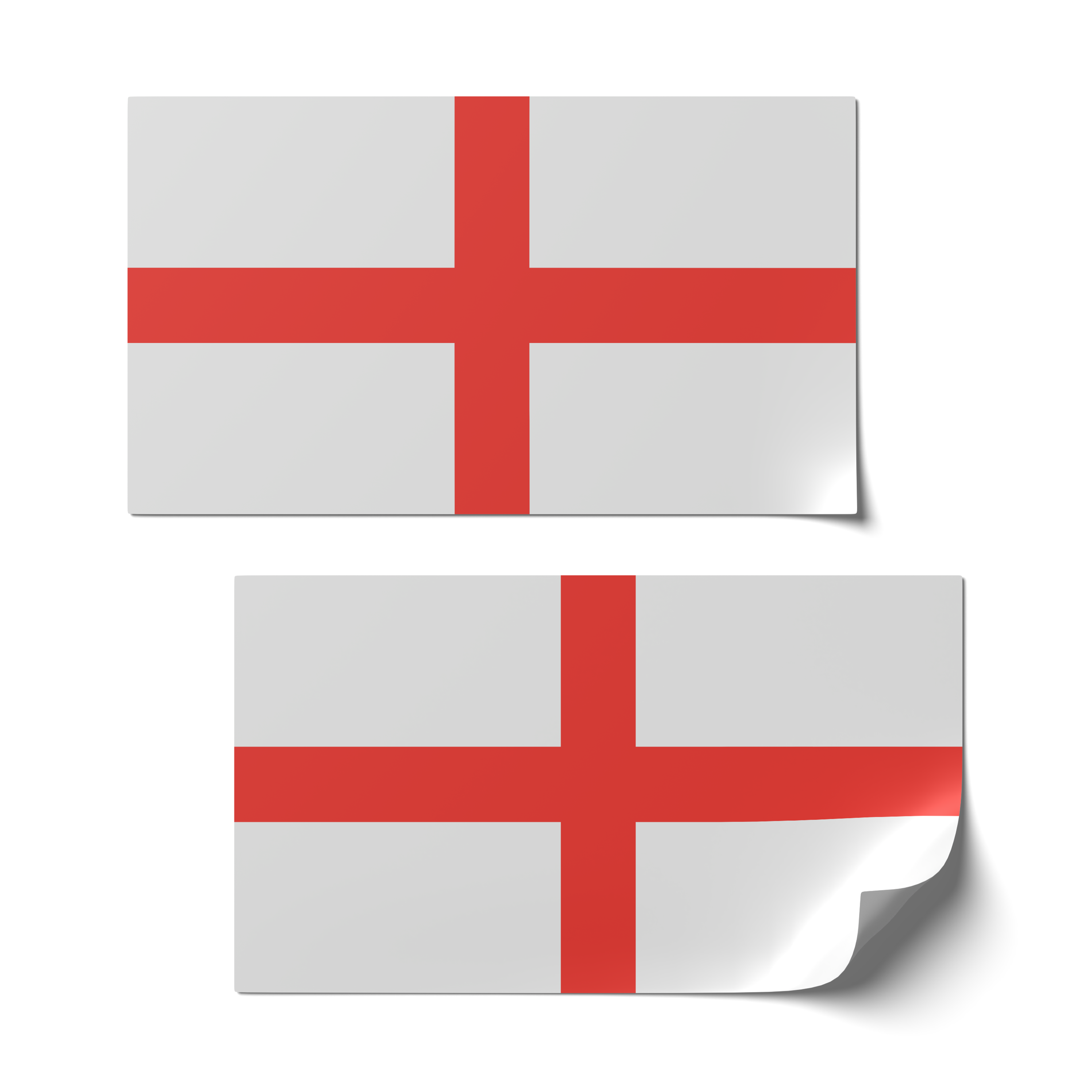 12 X England Vinyl Flag Stickers (8 X 5CM)