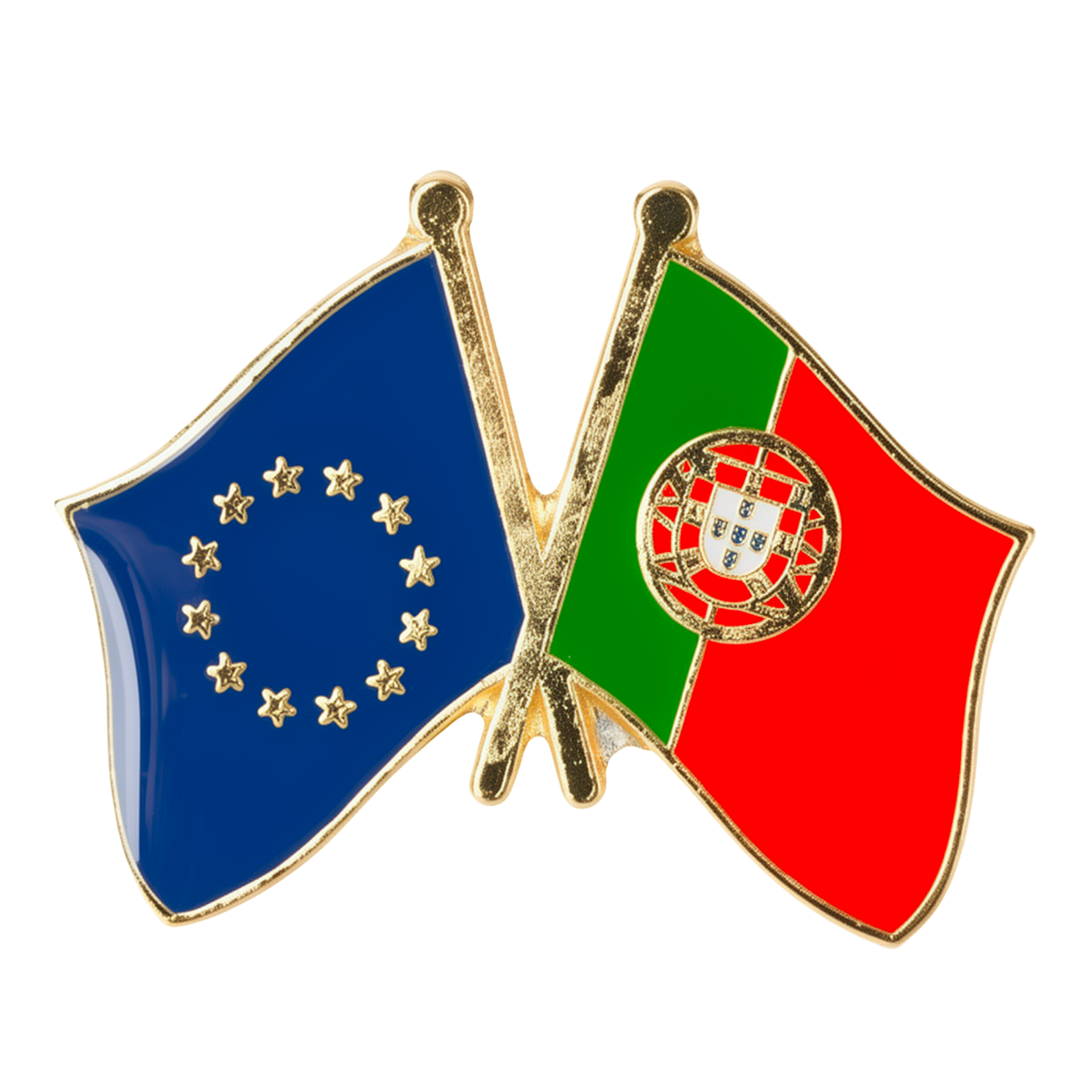 European Union EU & Portugal Friendship Pin Badge Main image